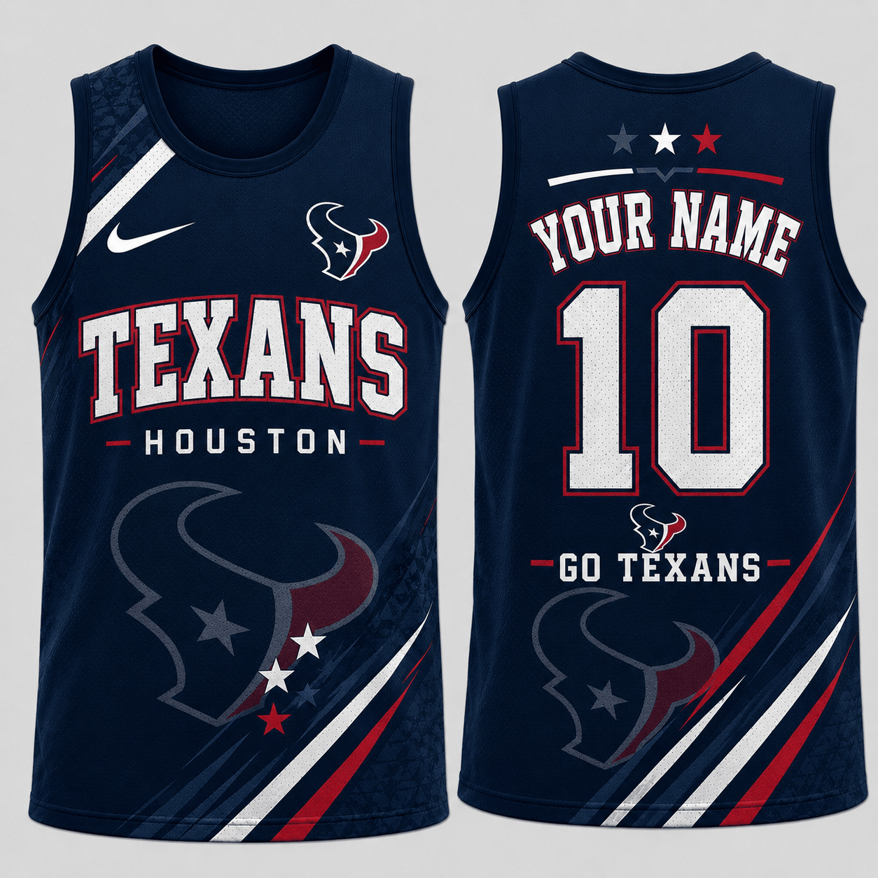 Houston Texans | Premium NFL Personalized Team Spirit Sports Tank Top TD