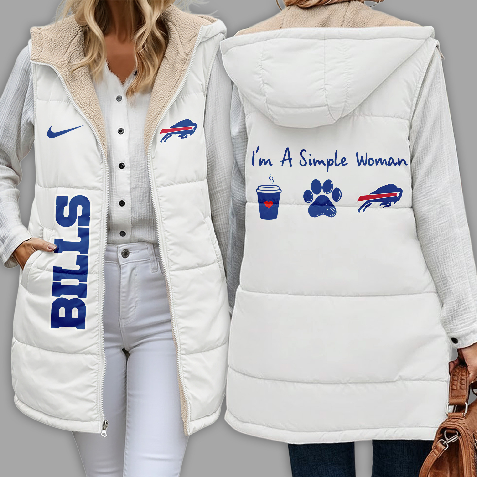 Buffalo Bills | Premium NFL Simple Girl Quilted Vest TD