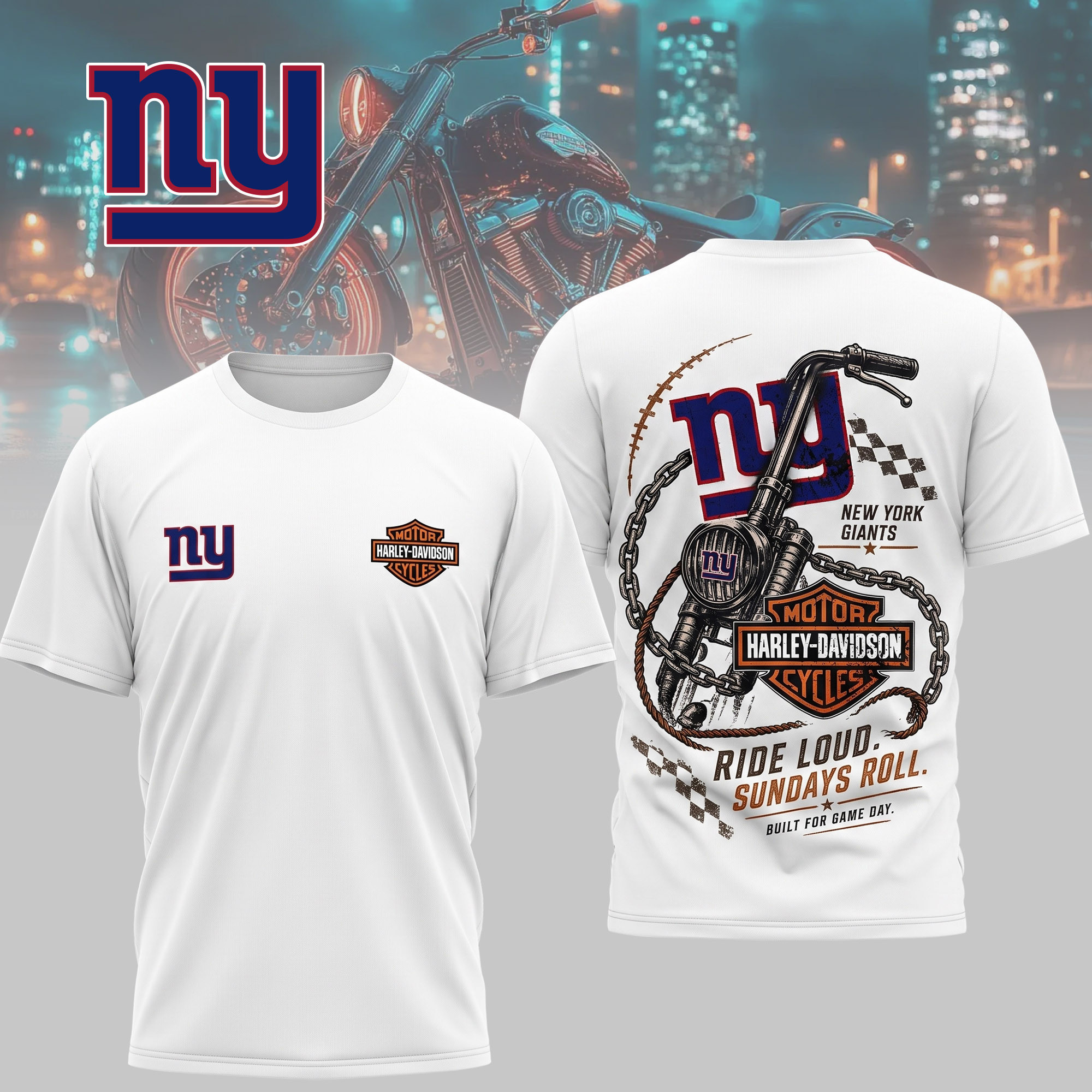 New York Giants | Premium NFL Ride & Football Team 3D Shirt NTH1