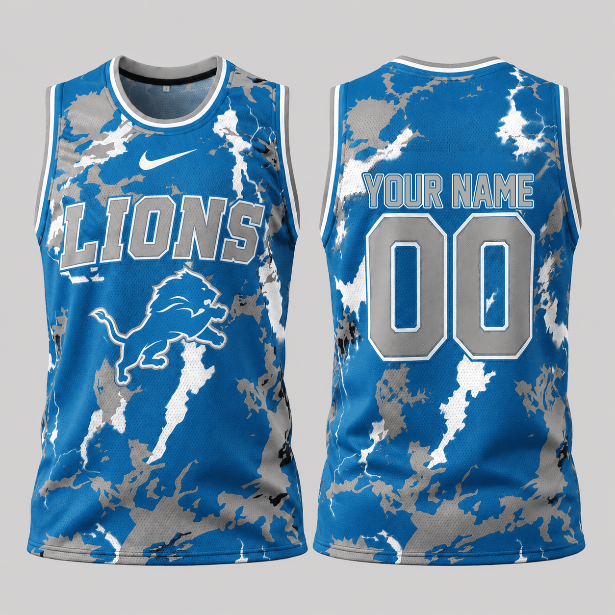 Detroit Lions | Premium NFL Paint Splash Performance Tank Top TD