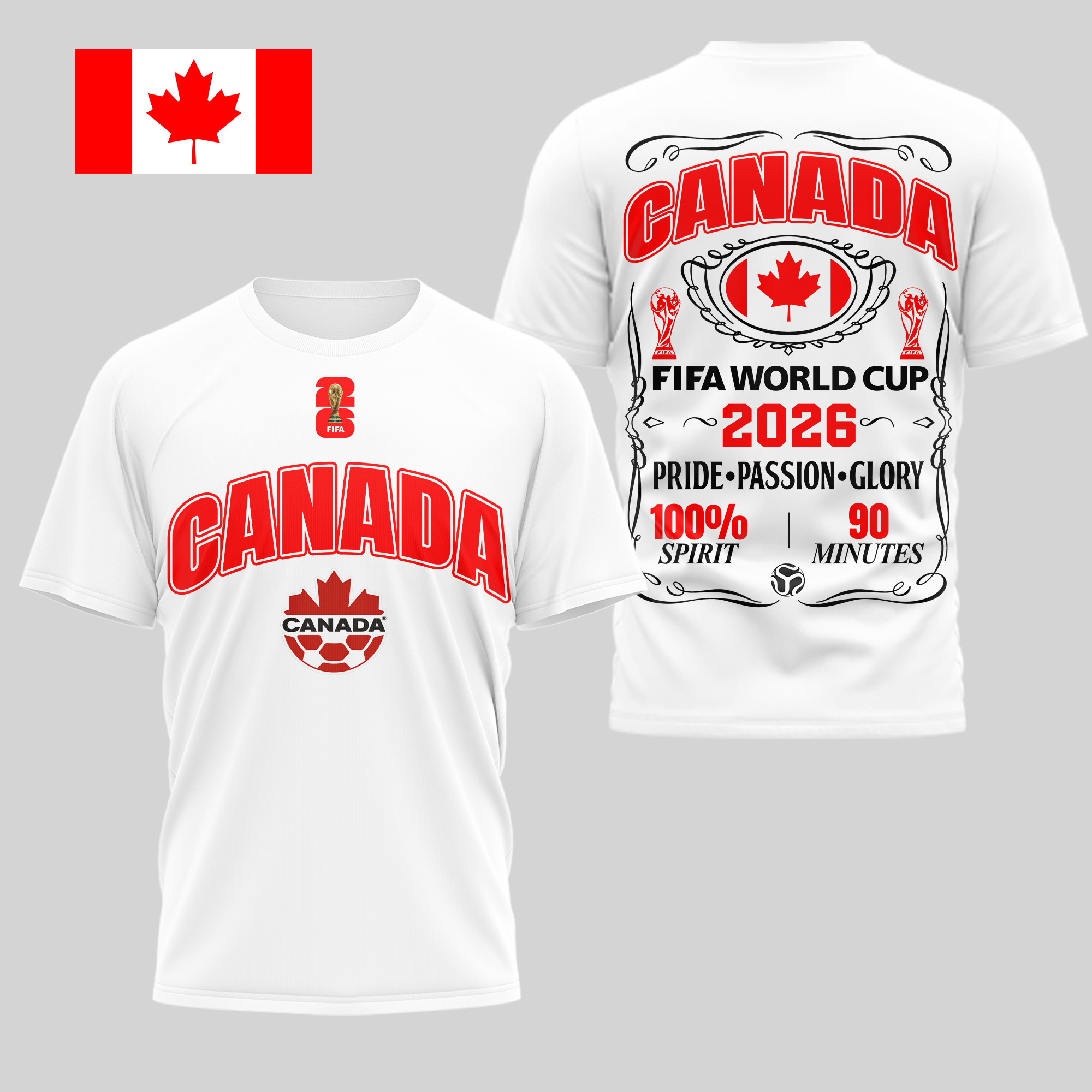 Canada | Premium WC26 Pride Passion Glory 3D Shirt TD