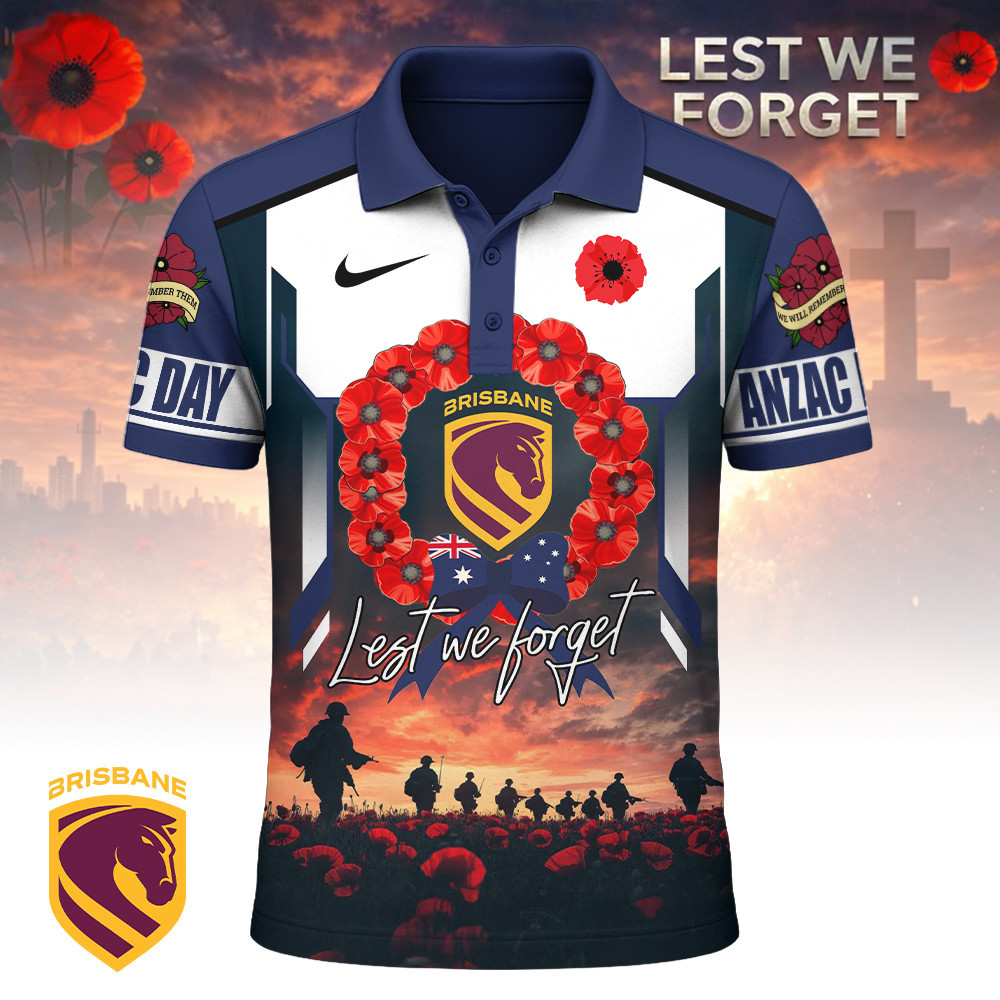 Brisbane Broncos | Premium NRL ANZAC Day Polo Shirt TD