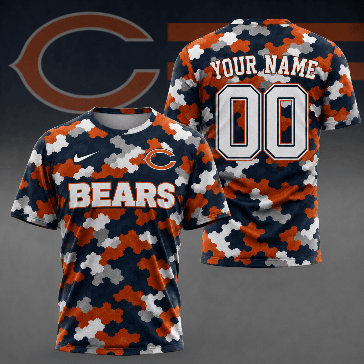 Chicago Bears | Premium NFL Game Day Camo 3D Shirt NY
