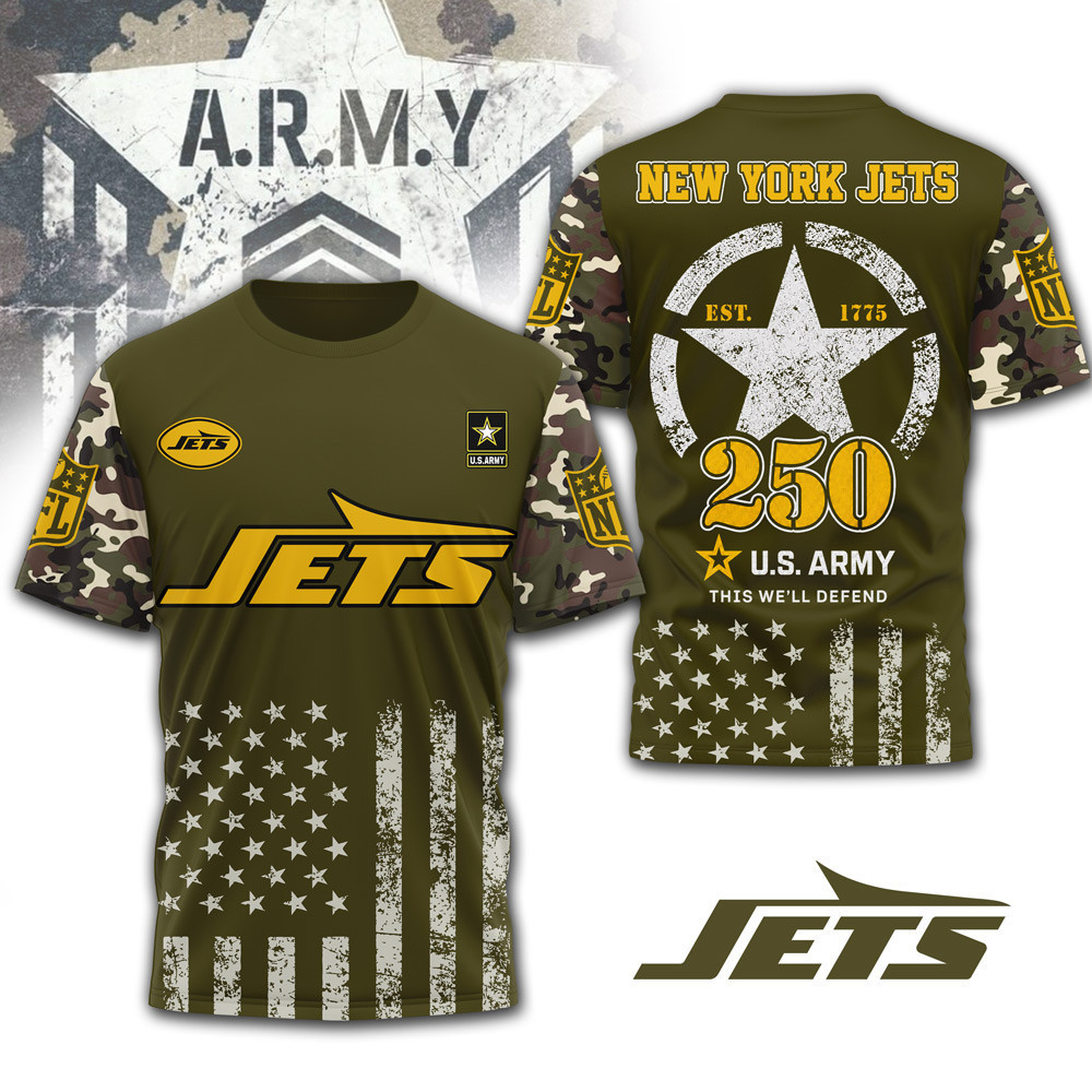 New York Jets | Premium NFL Military Pride 3D Shirt NTH1