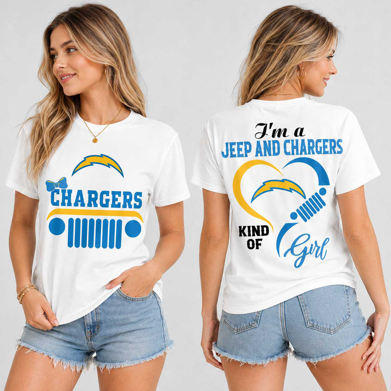 Los Angeles Chargers | Premium NFL Jeep Fan Passion T-Shirt TD
