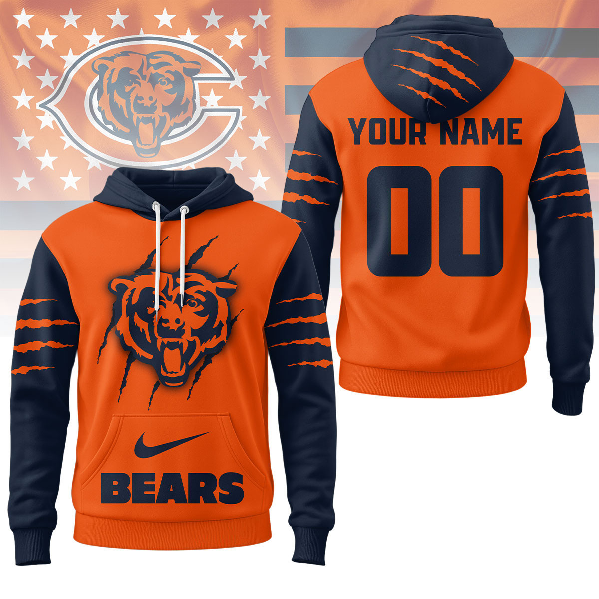 Chicago Bears | Premium NFL Fan Pride Claw Hoodie NY