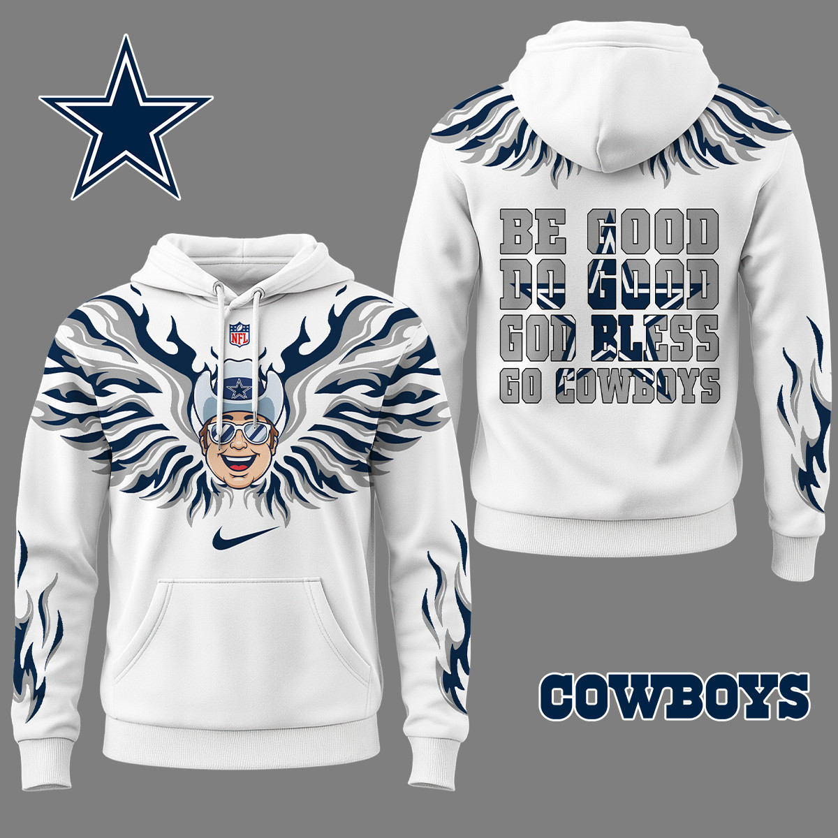 Dallas Cowboys | Premium NFL Fire Wings 3D Hoodie NY
