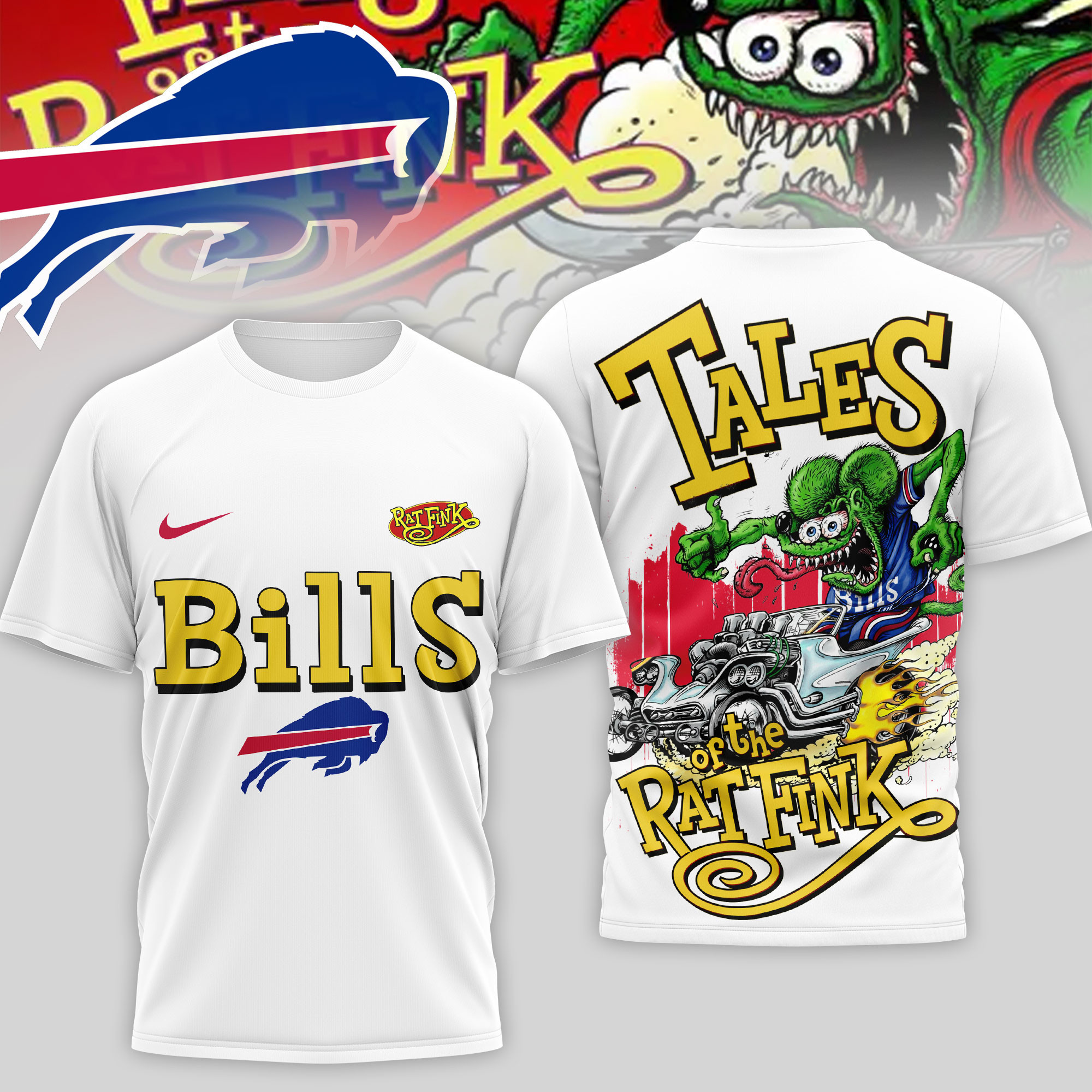 Buffalo Bills | Premium NFL Rat Fink 3D Shirt TD