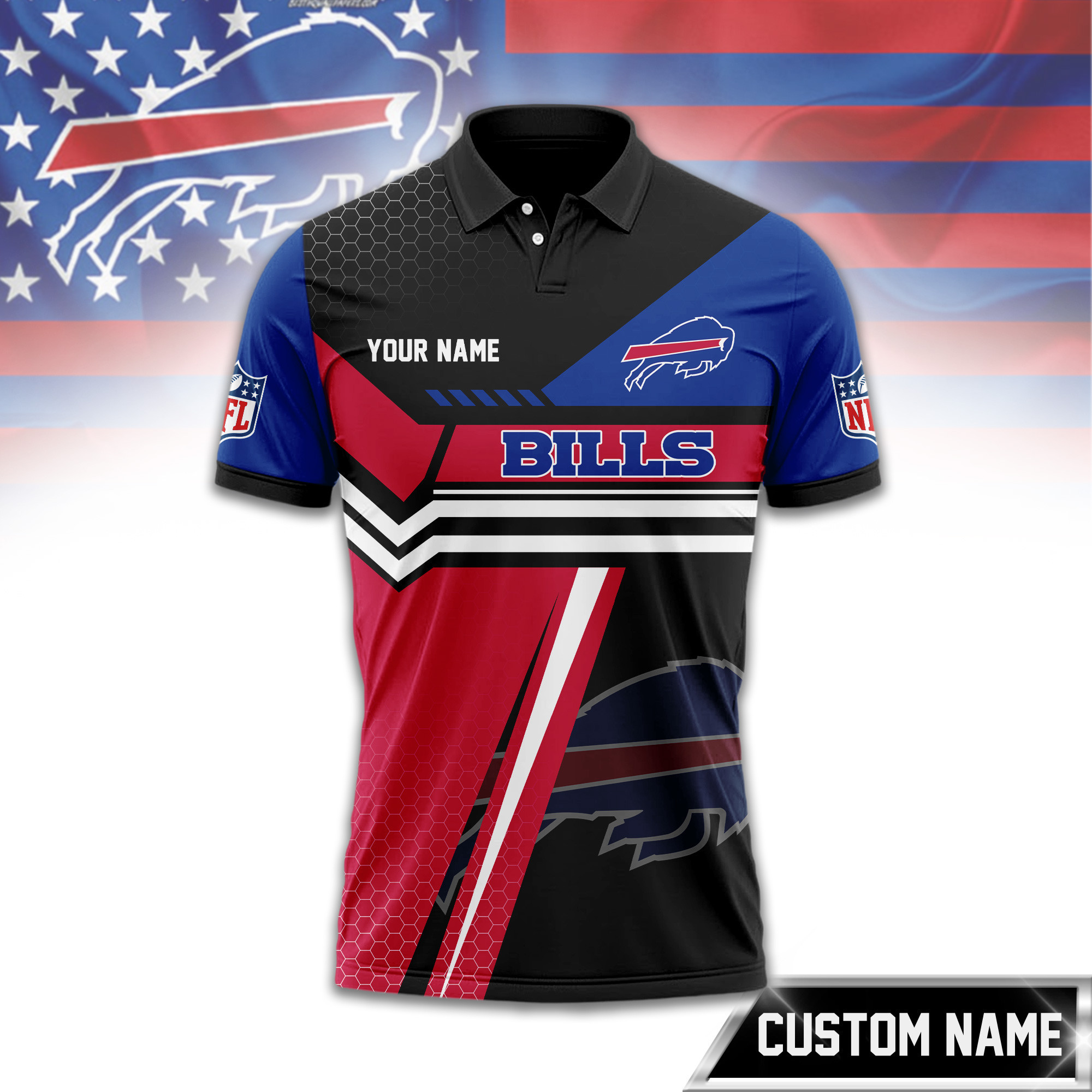 Buffalo Bills | Premium NFL Inspired Custom Game Day Polo TD