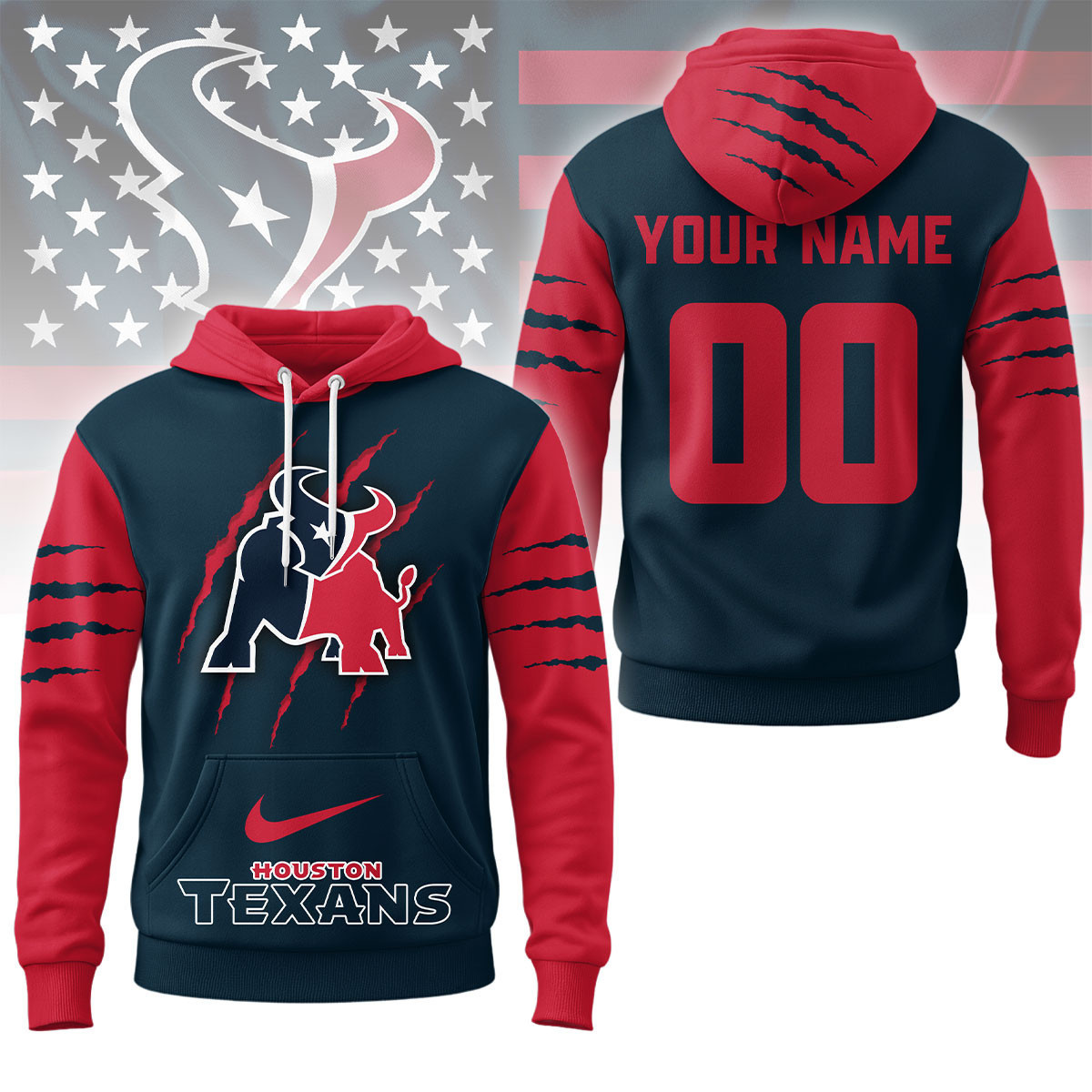 Houston Texans | Premium NFL Fan Pride Claw Hoodie NY