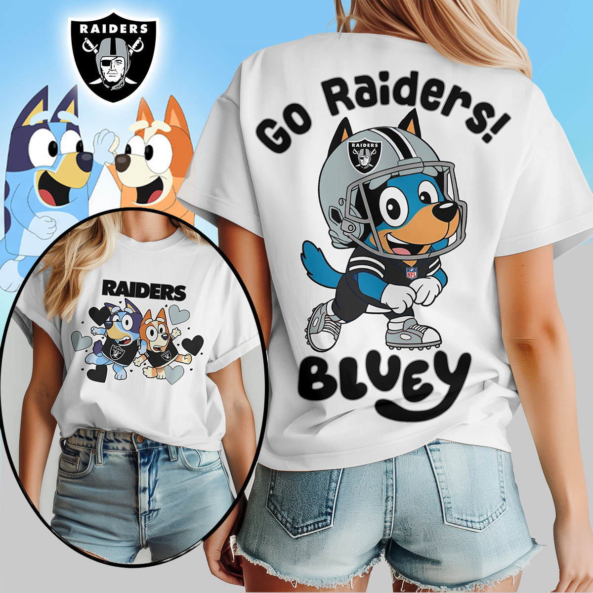 Las Vegas Raiders | Premium NFL Bluey Women's Shirt TD