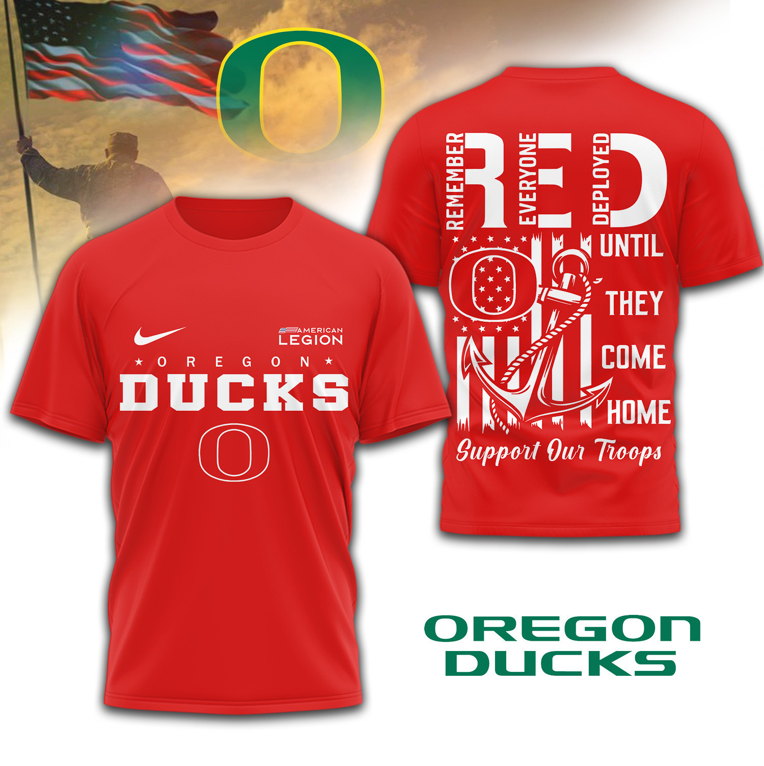 Oregon Ducks | Premium NCAA Red Friday Shirt TD