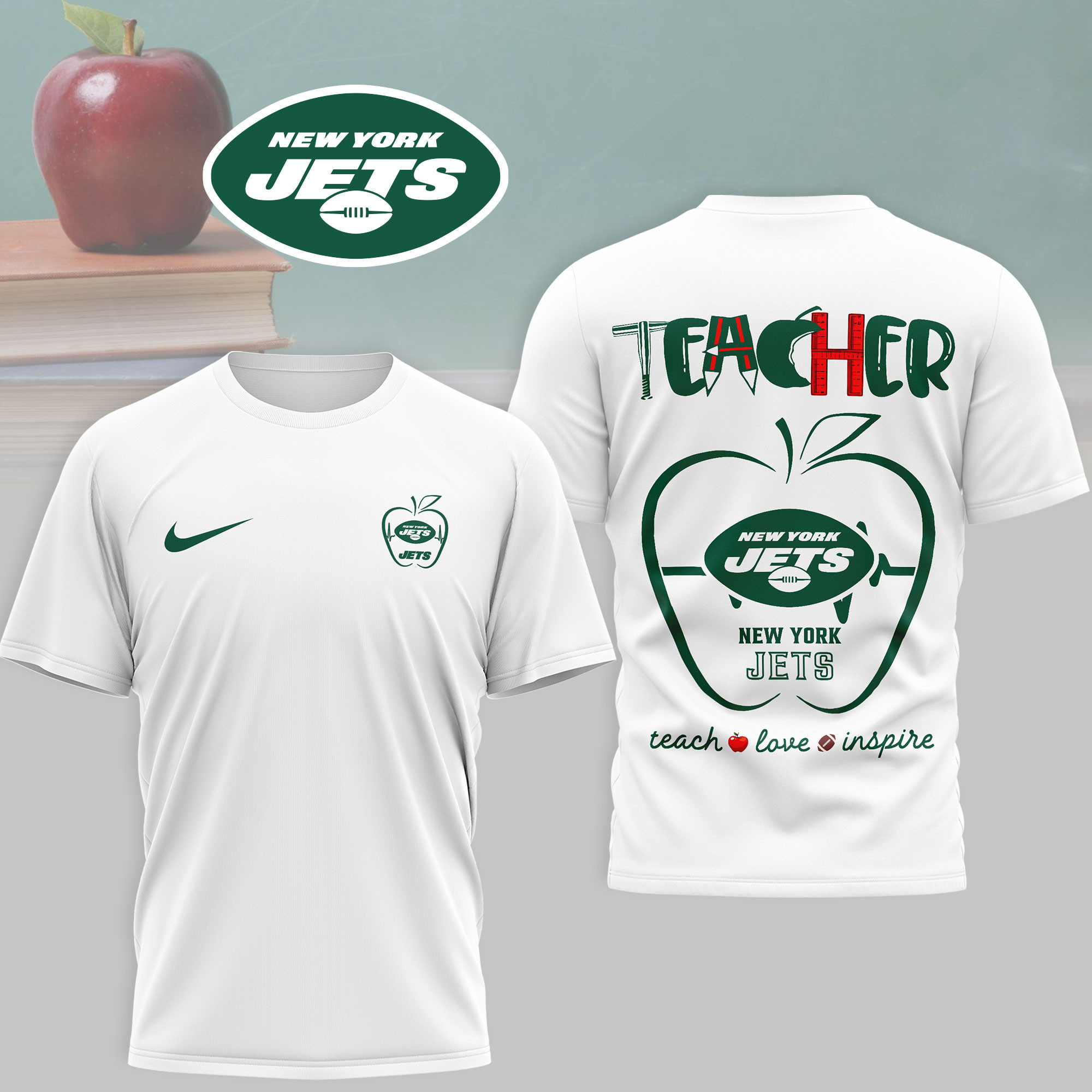 New York Jets | Premium NFL Teacher Game Day 3D Shirt NTH1
