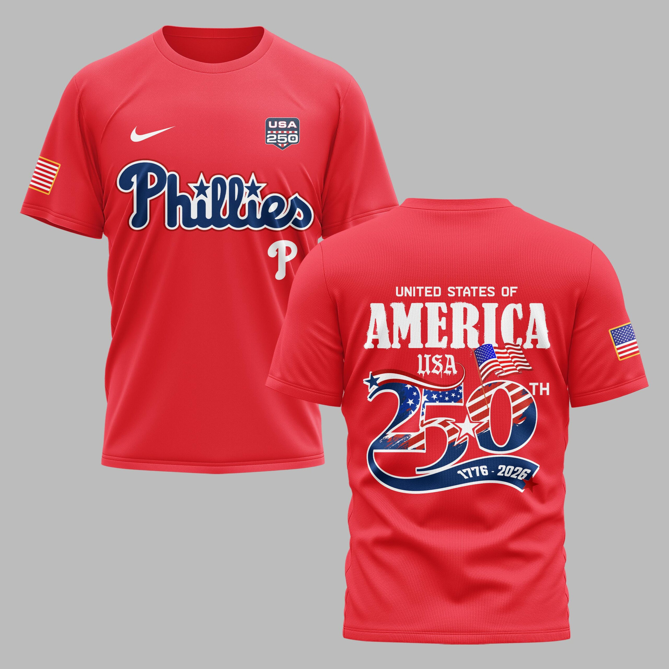 Philadelphia Phillies X 250 Years Of Freedom Premium T Shirt