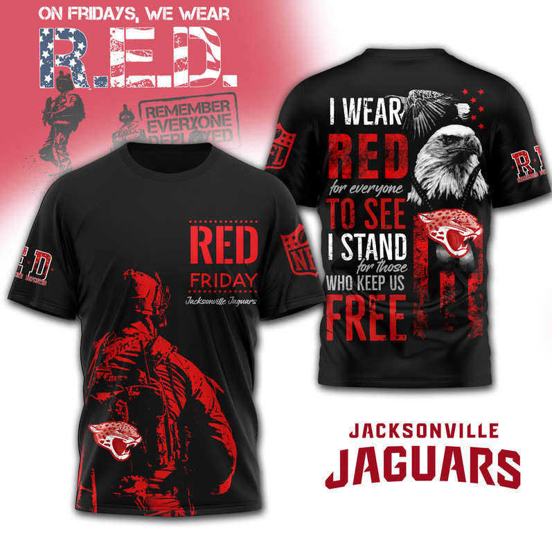 Jacksonville Jaguars | Premium NFL RED Friday 3D Shirt HY