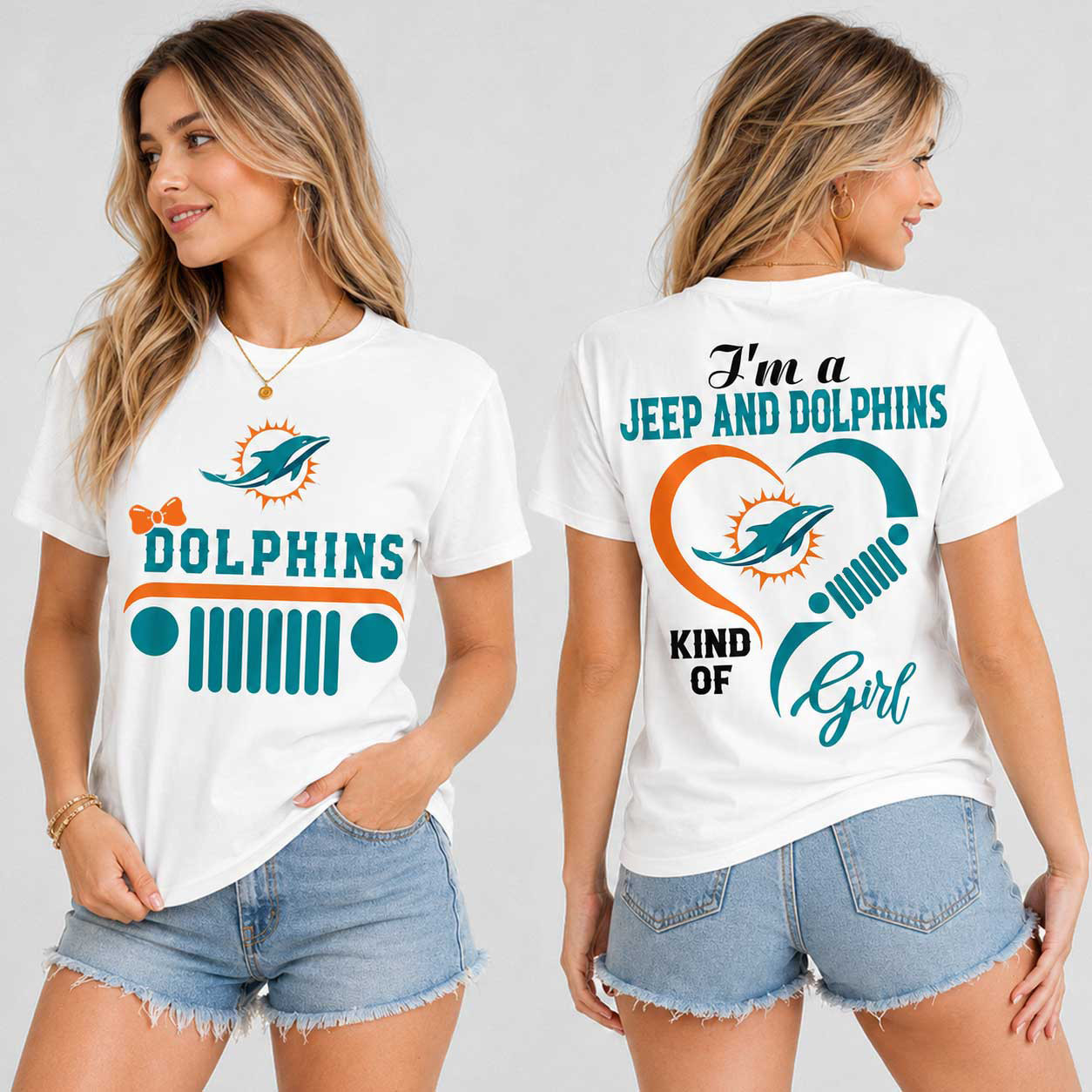 Miami Dolphins | Premium NFL Jeep Fan Passion T-Shirt TD