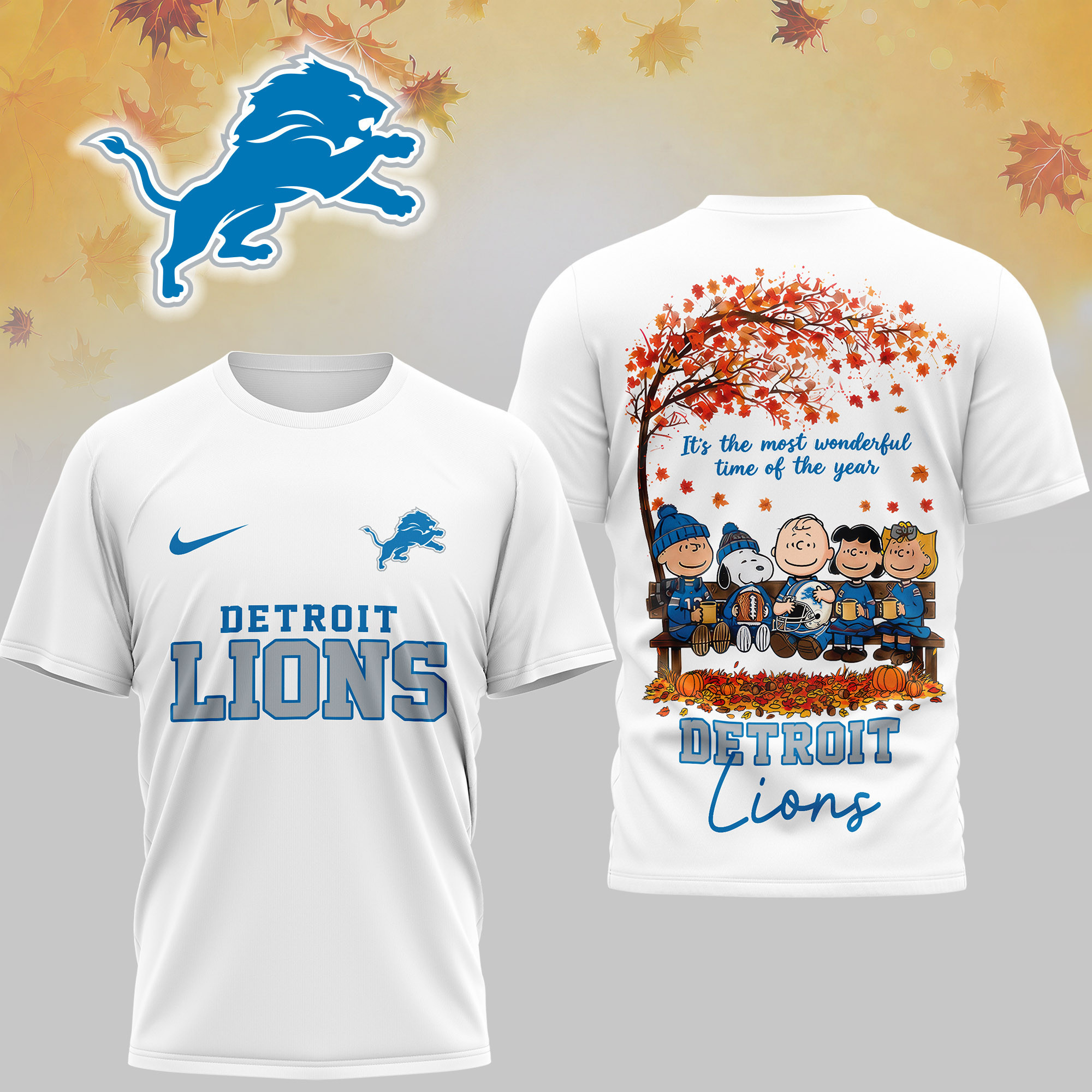 Detroit Lions | Premium NFL It's the Most Wonderful Time of the Year 3D Shirt NY