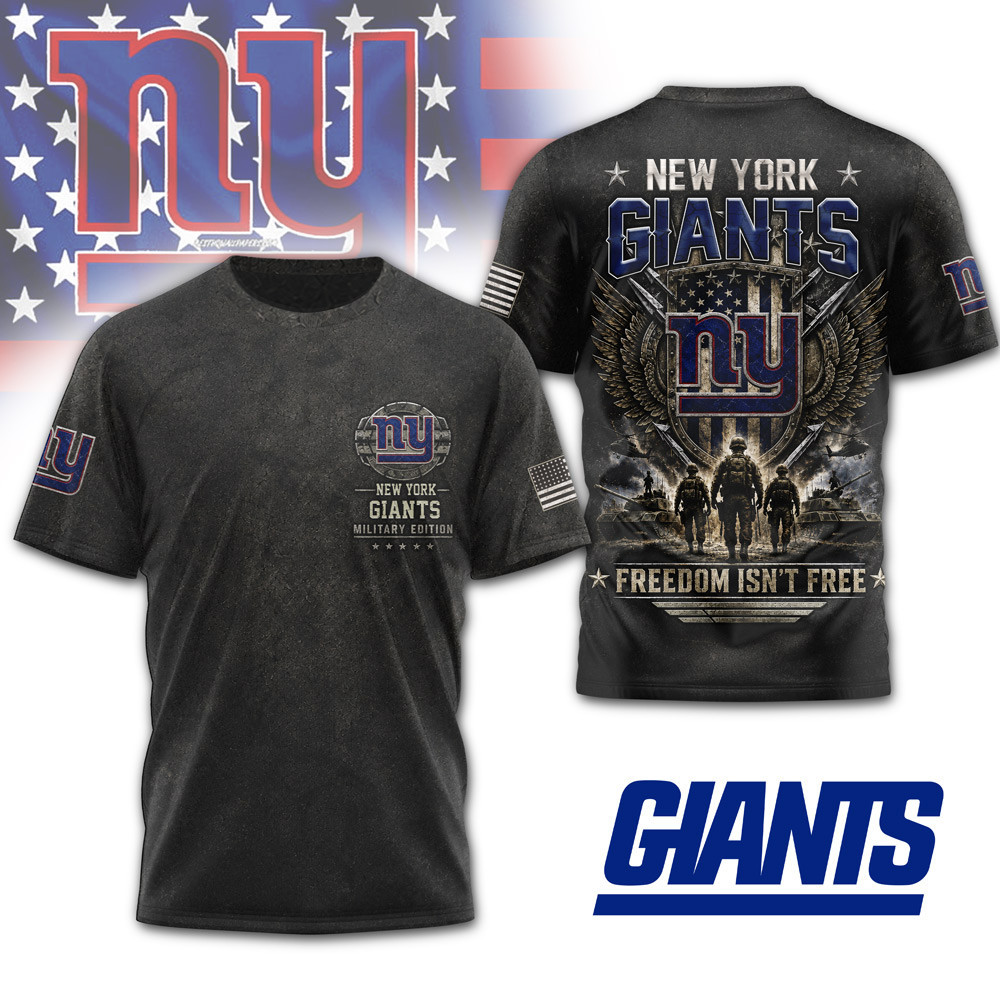 New York Giants | Premium NFL Freedom Team Military 3D Shirt NTH1