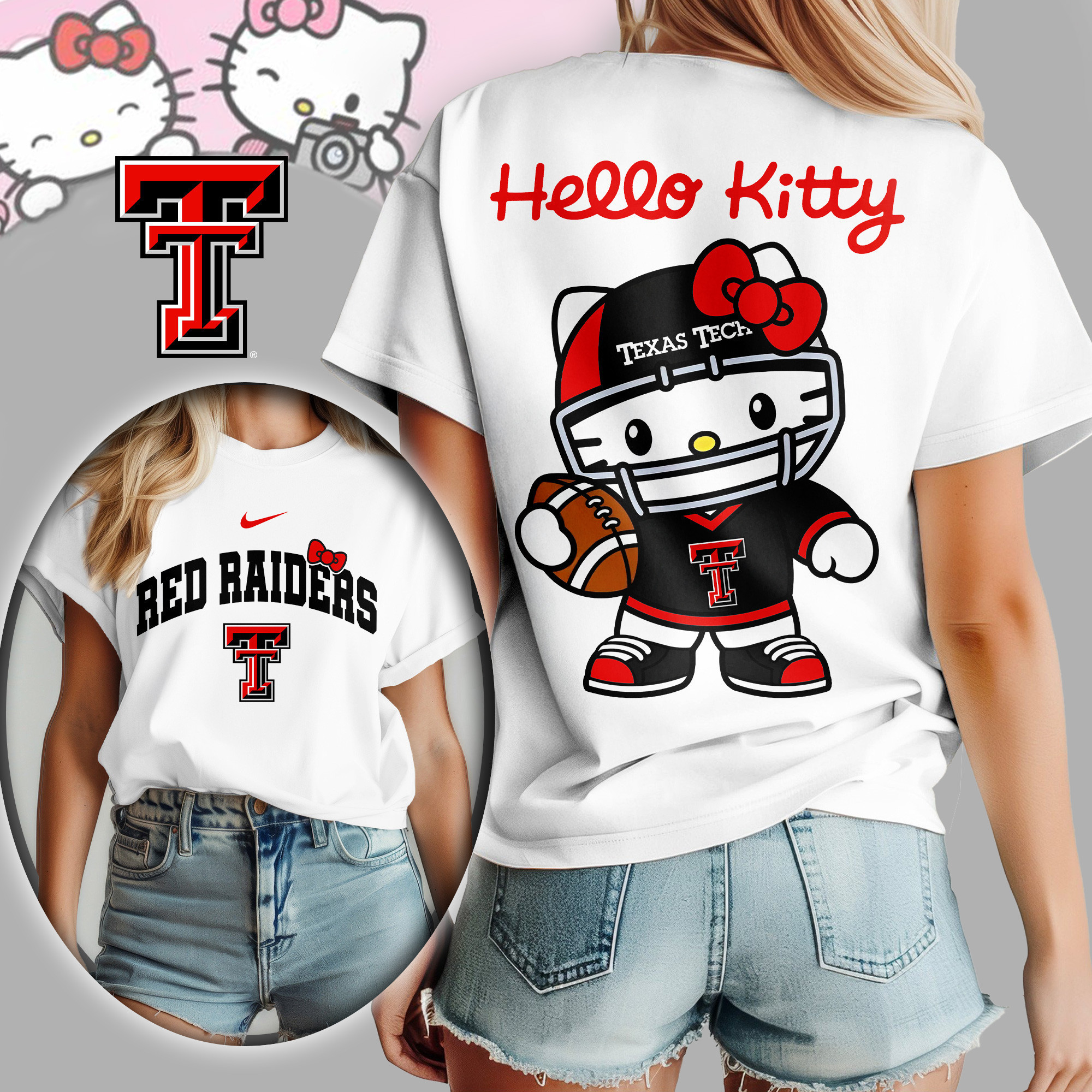 Texas Tech Red Raiders | Premium NCAA Hello Kitty Women's Shirt TD