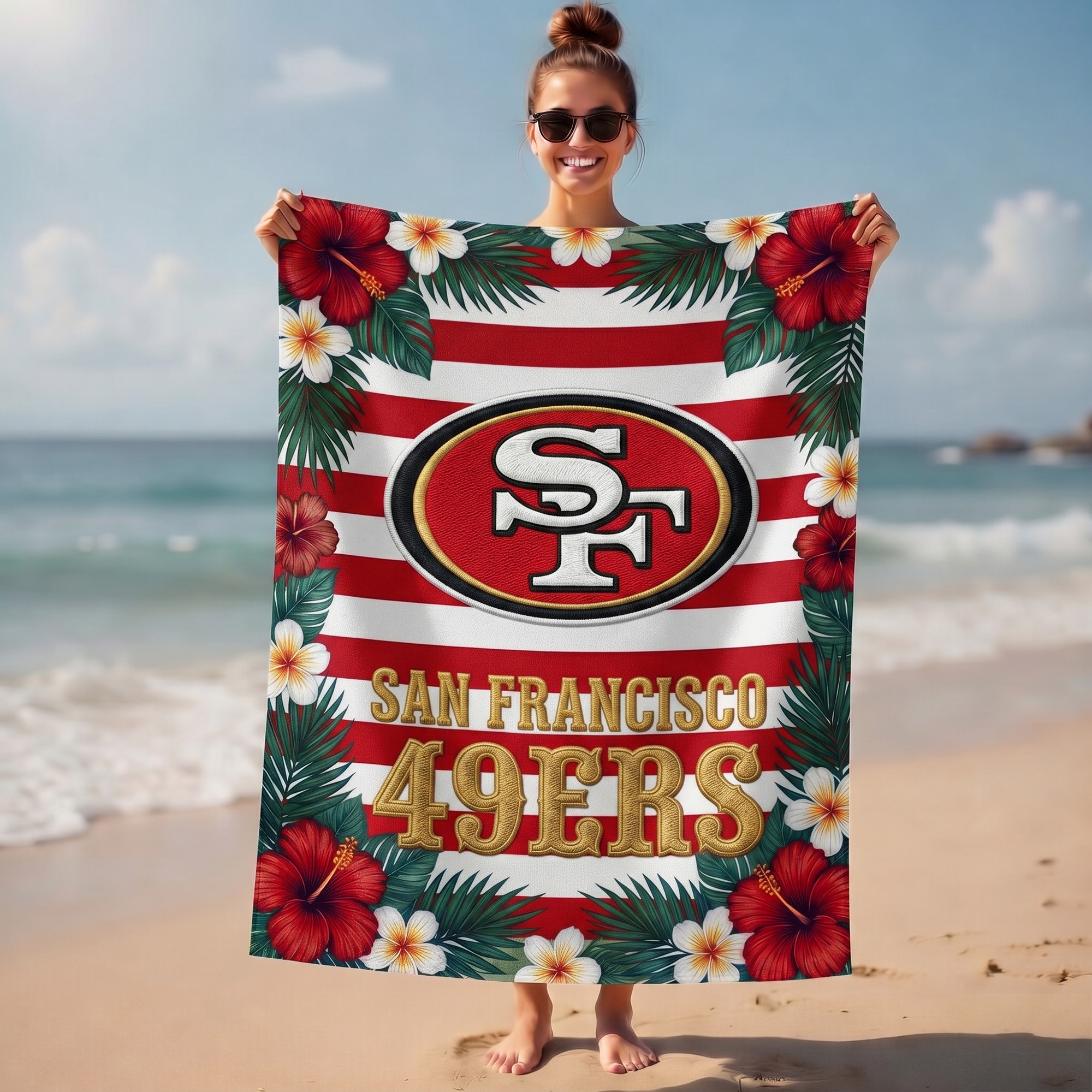 San Francisco 49ers | Premium NFL Tropical Beach Towel NY