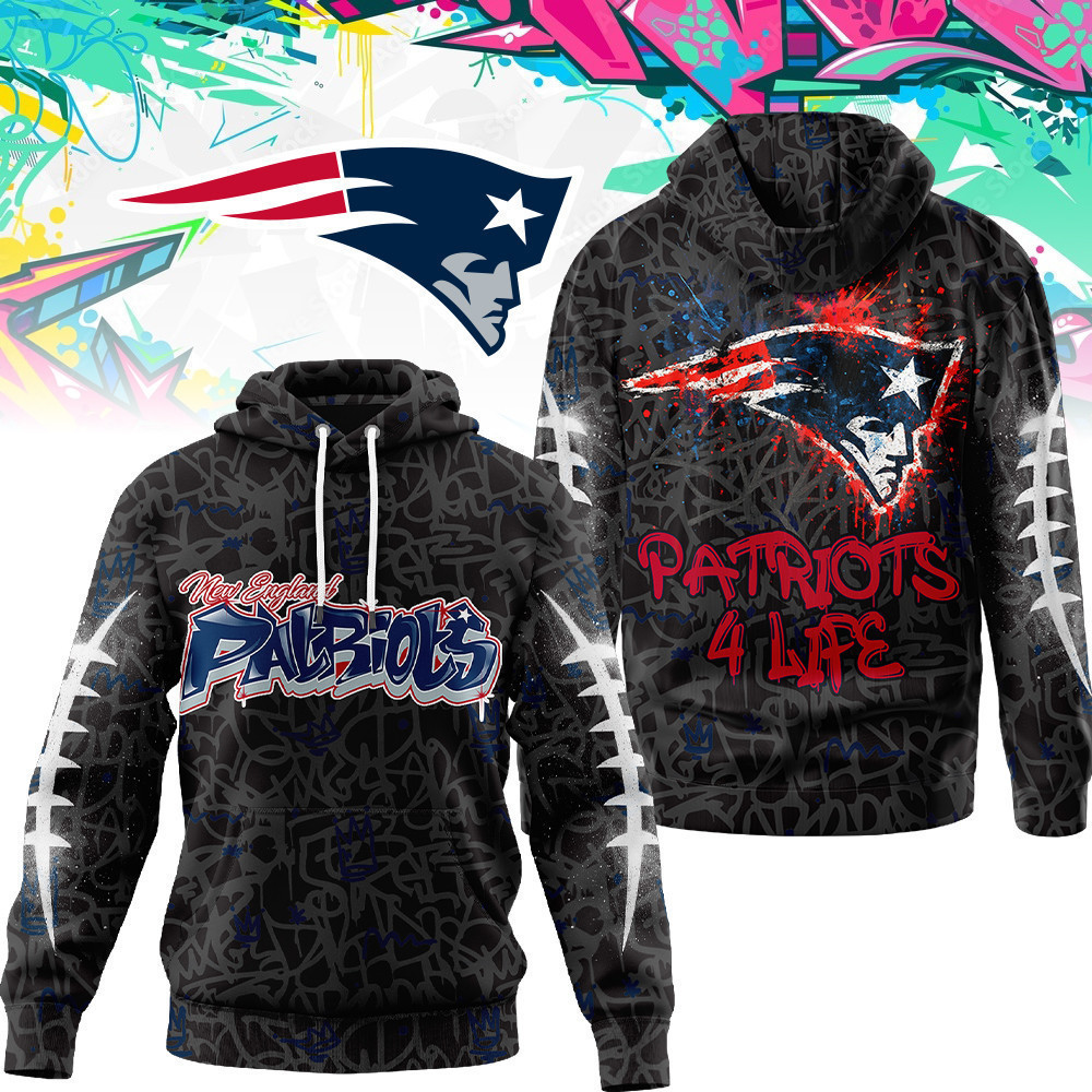 New England Patriots | Premium NFL Special Graffiti My Team 4 Life Hoodie MM