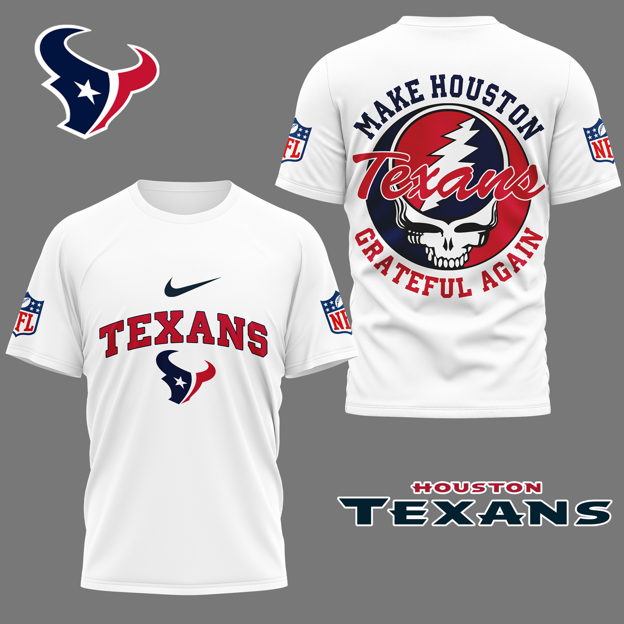 Houston Texans | Premium NFL Grateful Game Day 3D Shirt NY
