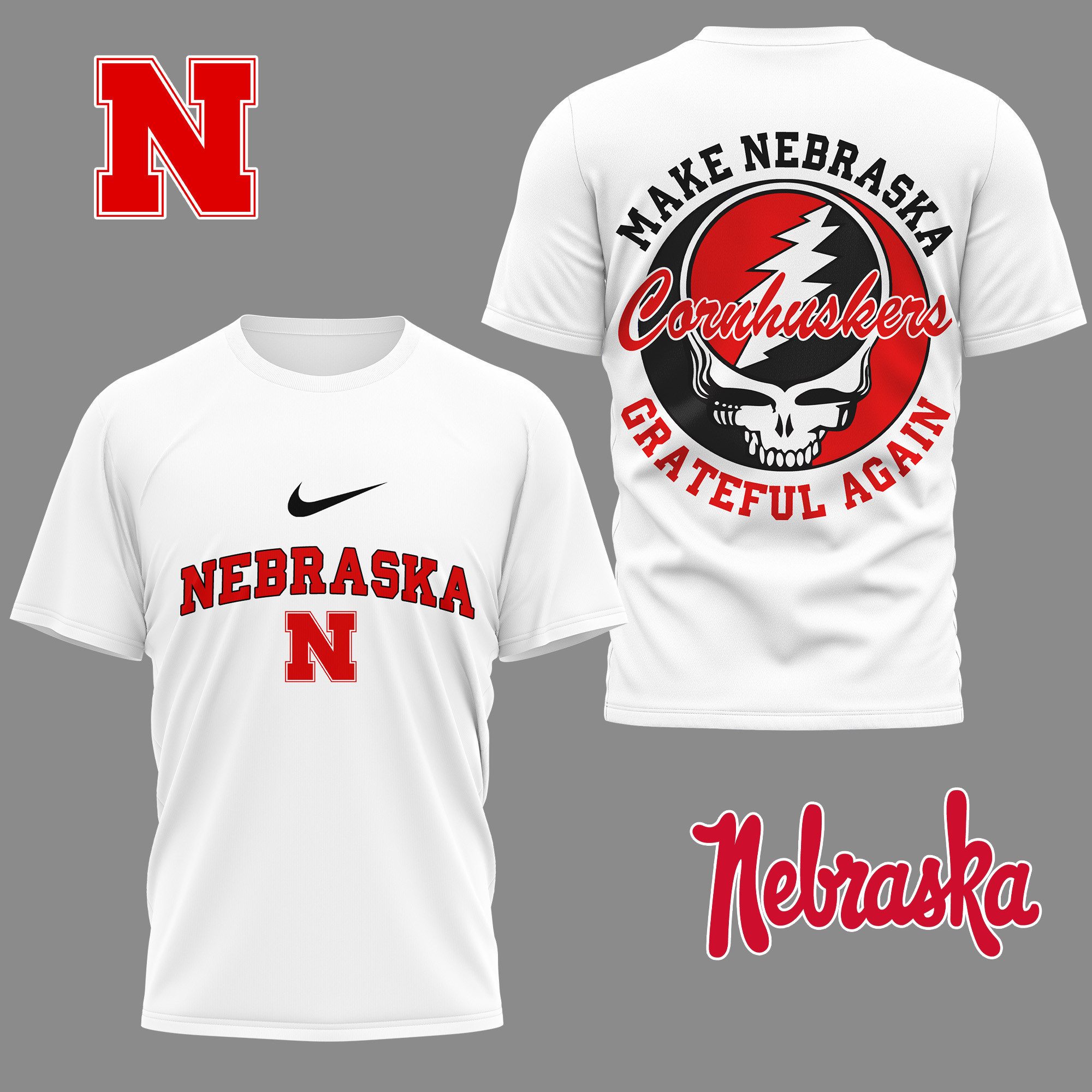 Nebraska Cornhuskers | Premium NCAA Grateful Game Day 3D Shirt NY