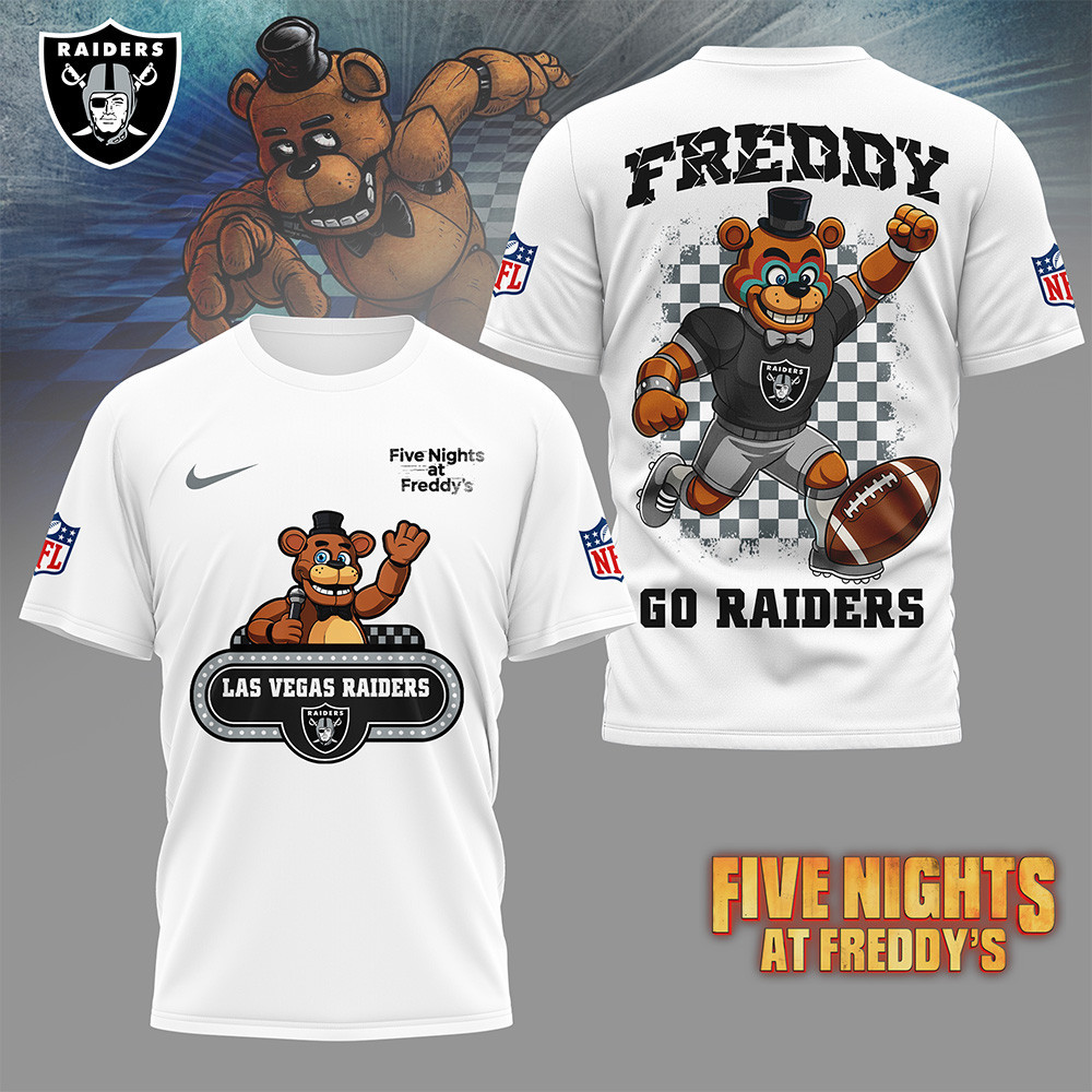 Las Vegas Raiders | Premium NFL Five Nights at Freddy's 3D Shirt HI