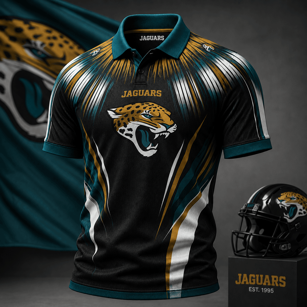 Jacksonville Jaguars | Premium NFL Victory Rush Polo Shirt NY