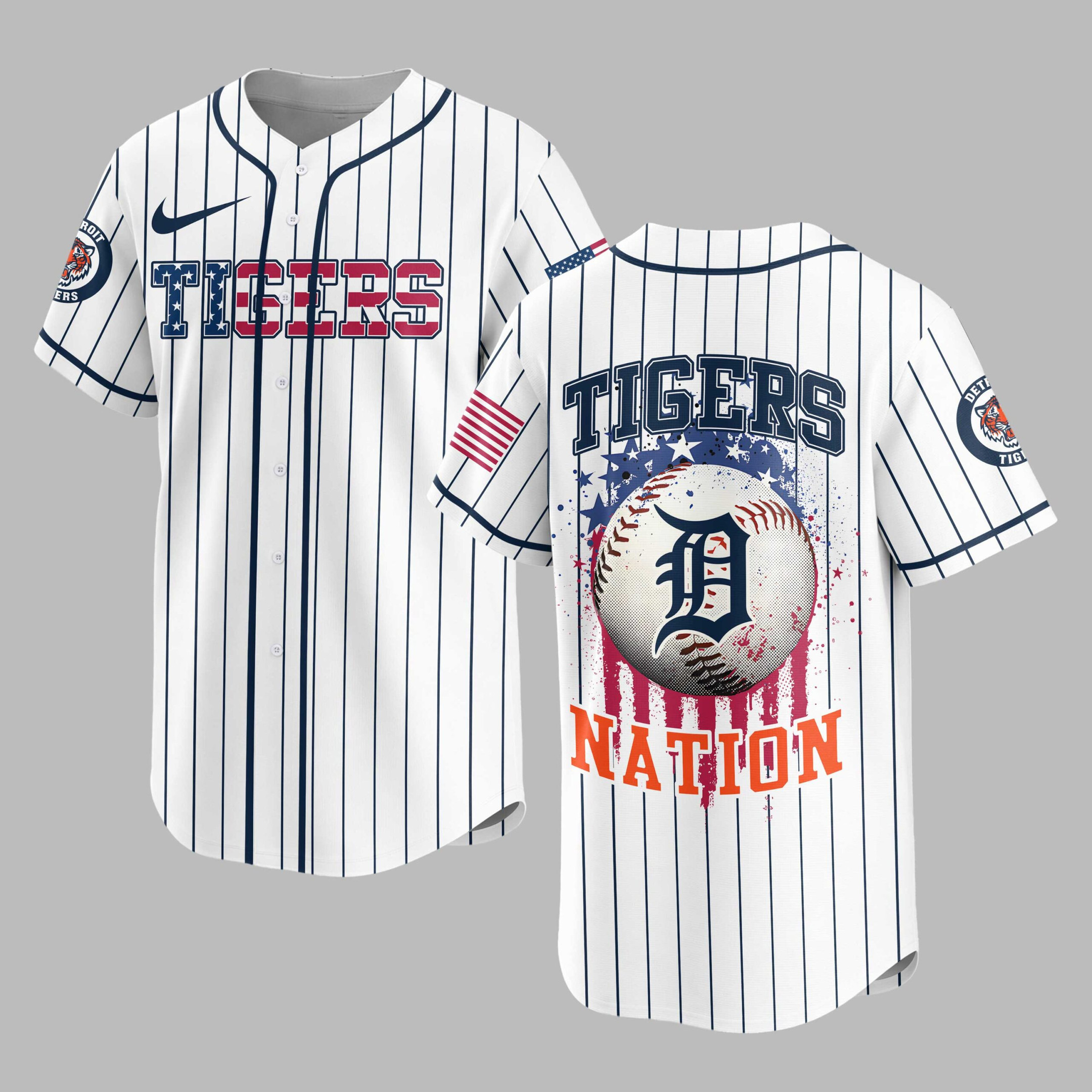 Detroit Tigers | MLB USA Flag Edition Premium Baseball Jersey