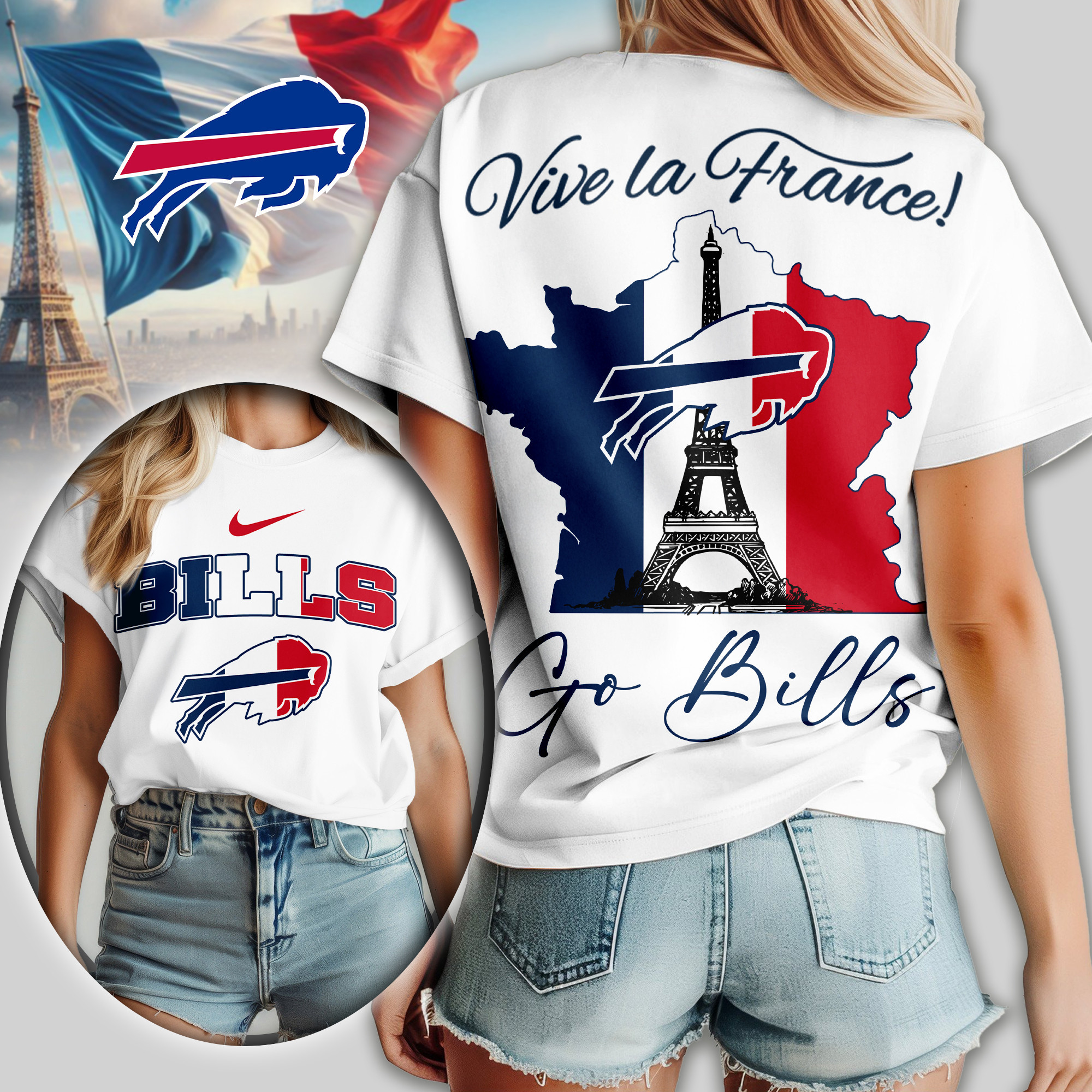 Buffalo Bills | Premium NFL France Women Shirt TD