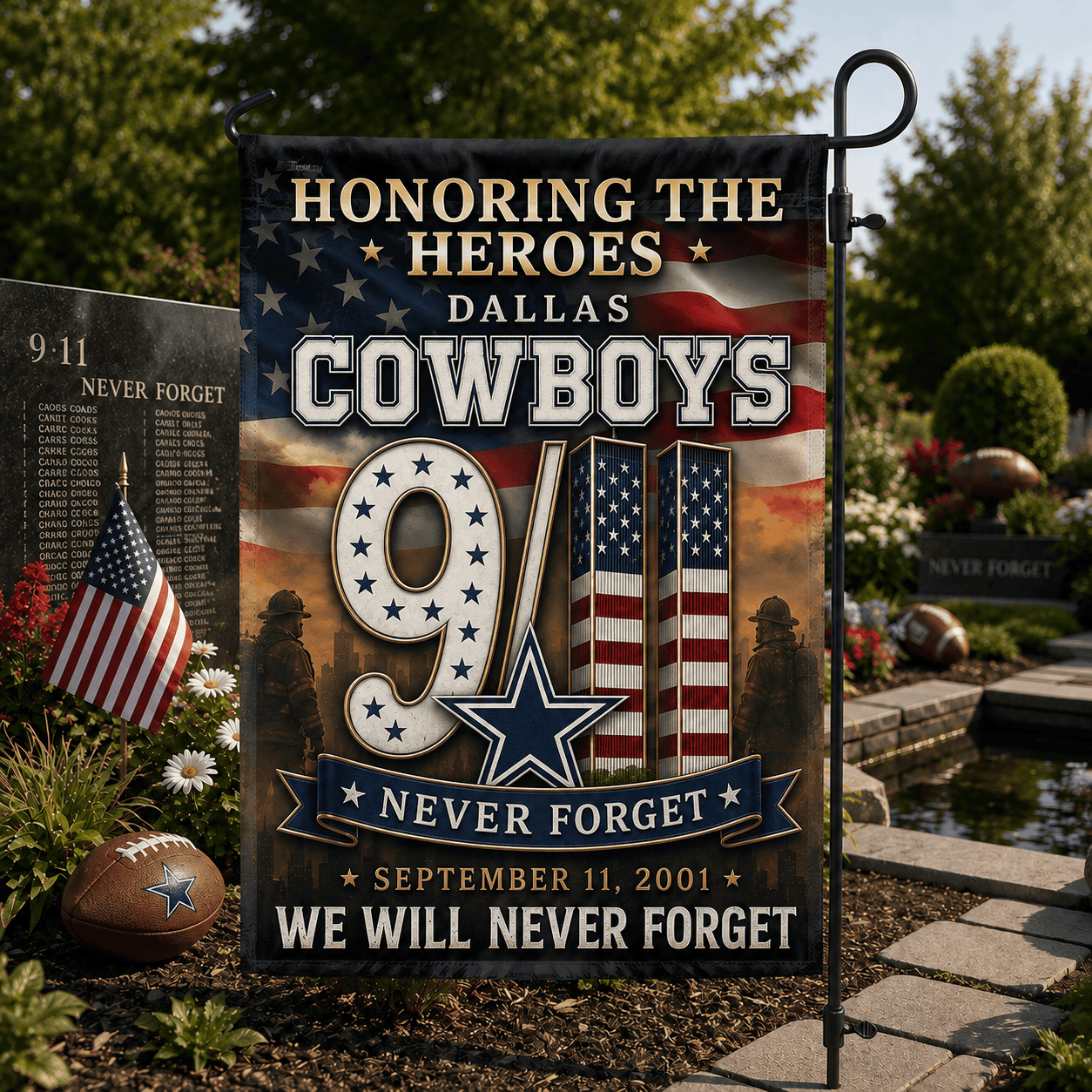 Dallas Cowboys| Premium NFL Never Forget 9/11 Flag NY