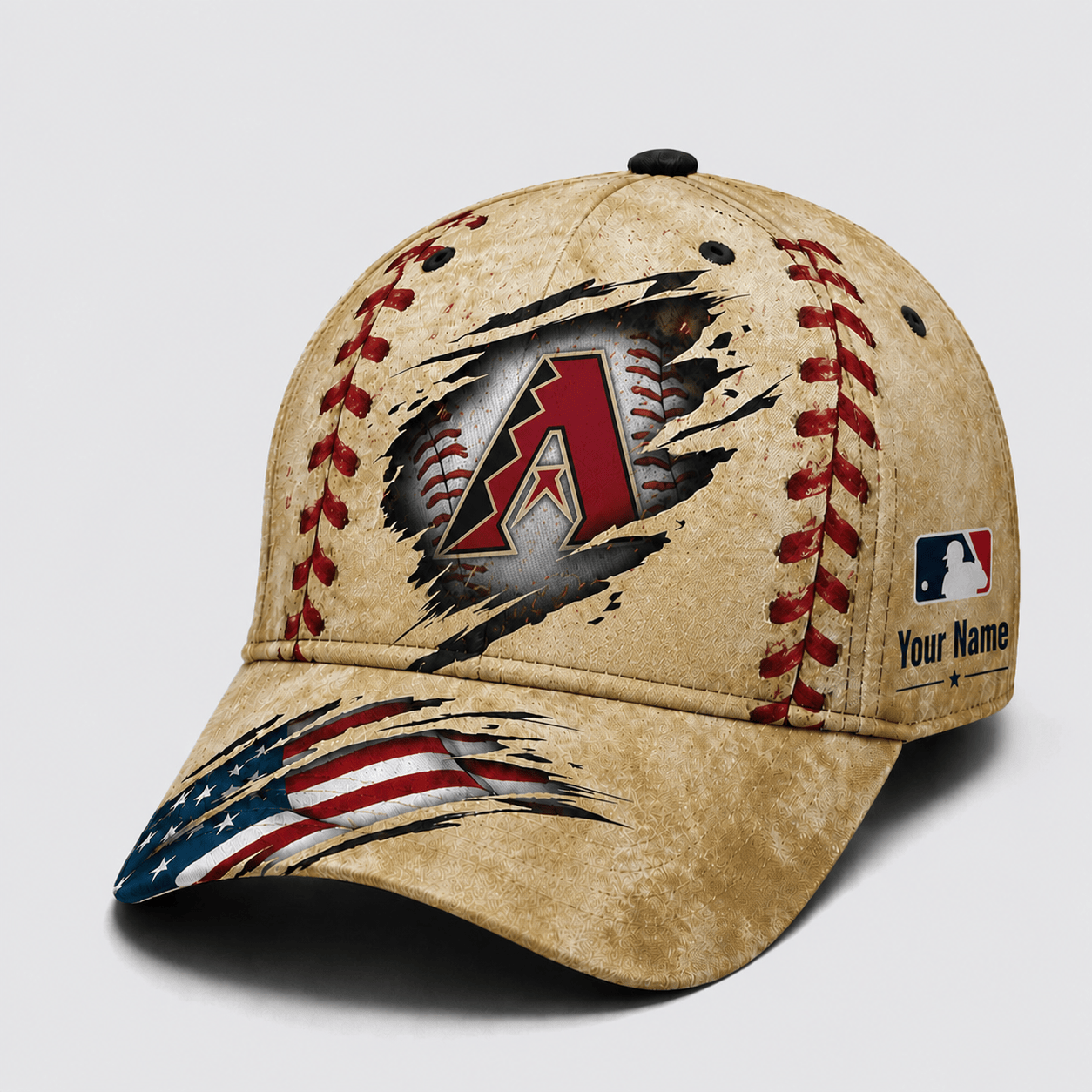 Arizona Diamondbacks | Premium MLB Patriot Stitch Baseball Cap