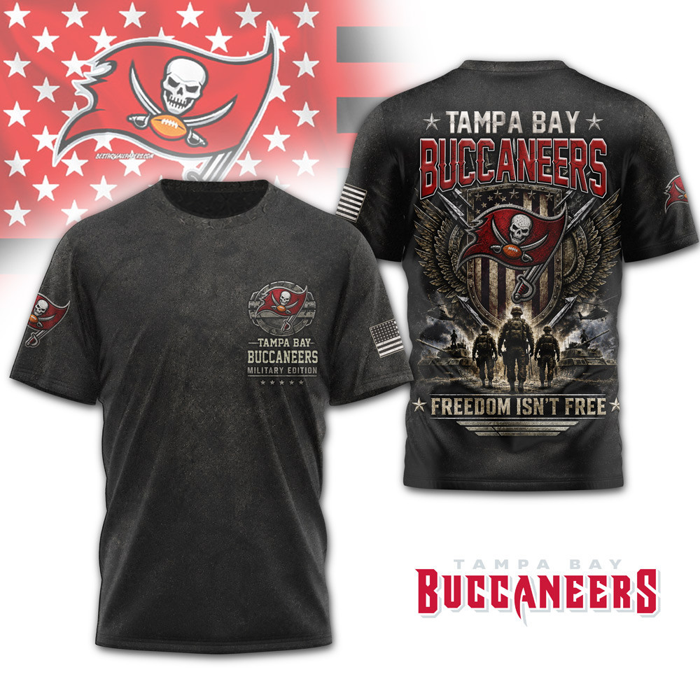 Tampa Bay Buccaneers | Premium NFL Freedom Team Military 3D Shirt NTH1