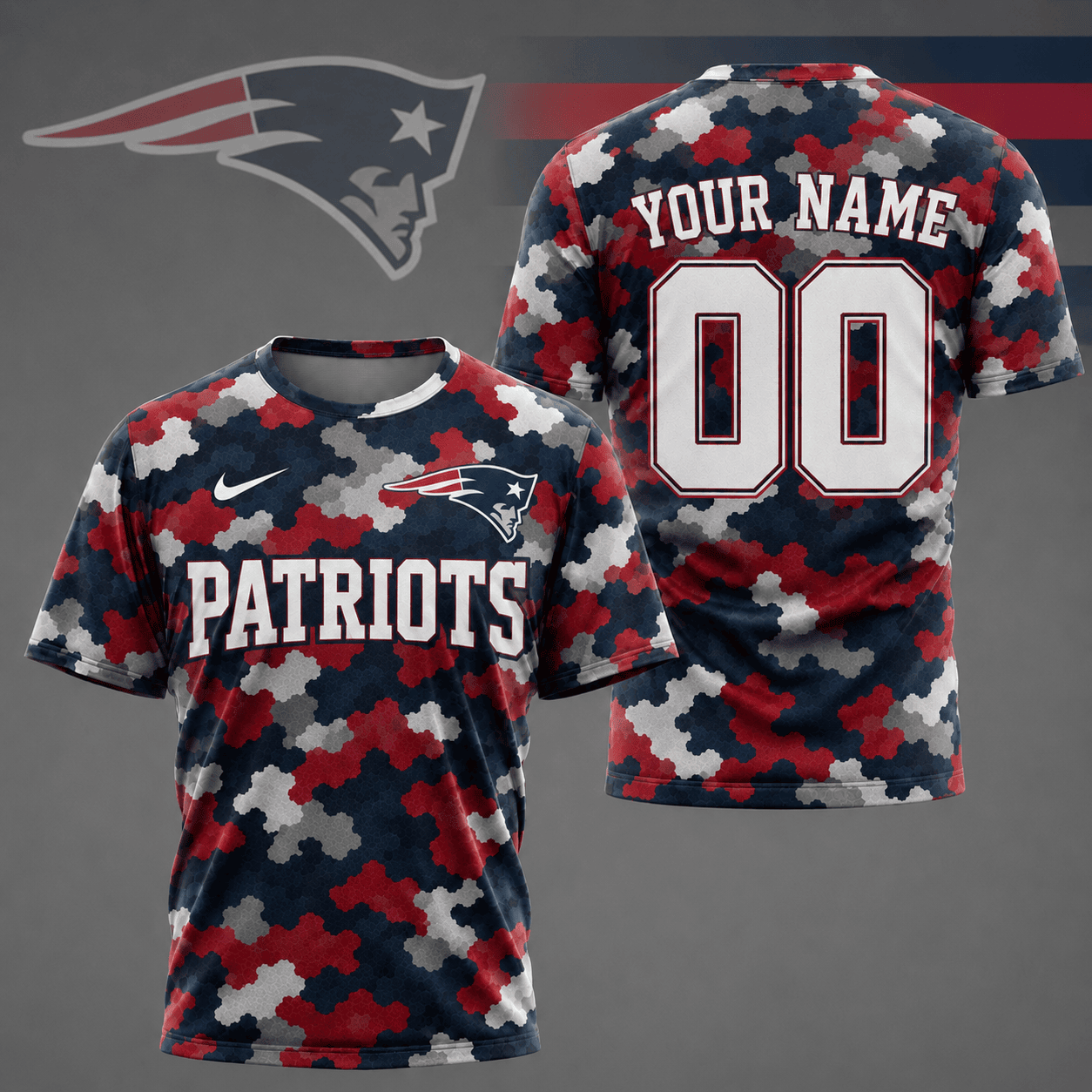 New England Patriots | Premium NFL Game Day Camo 3D Shirt NY