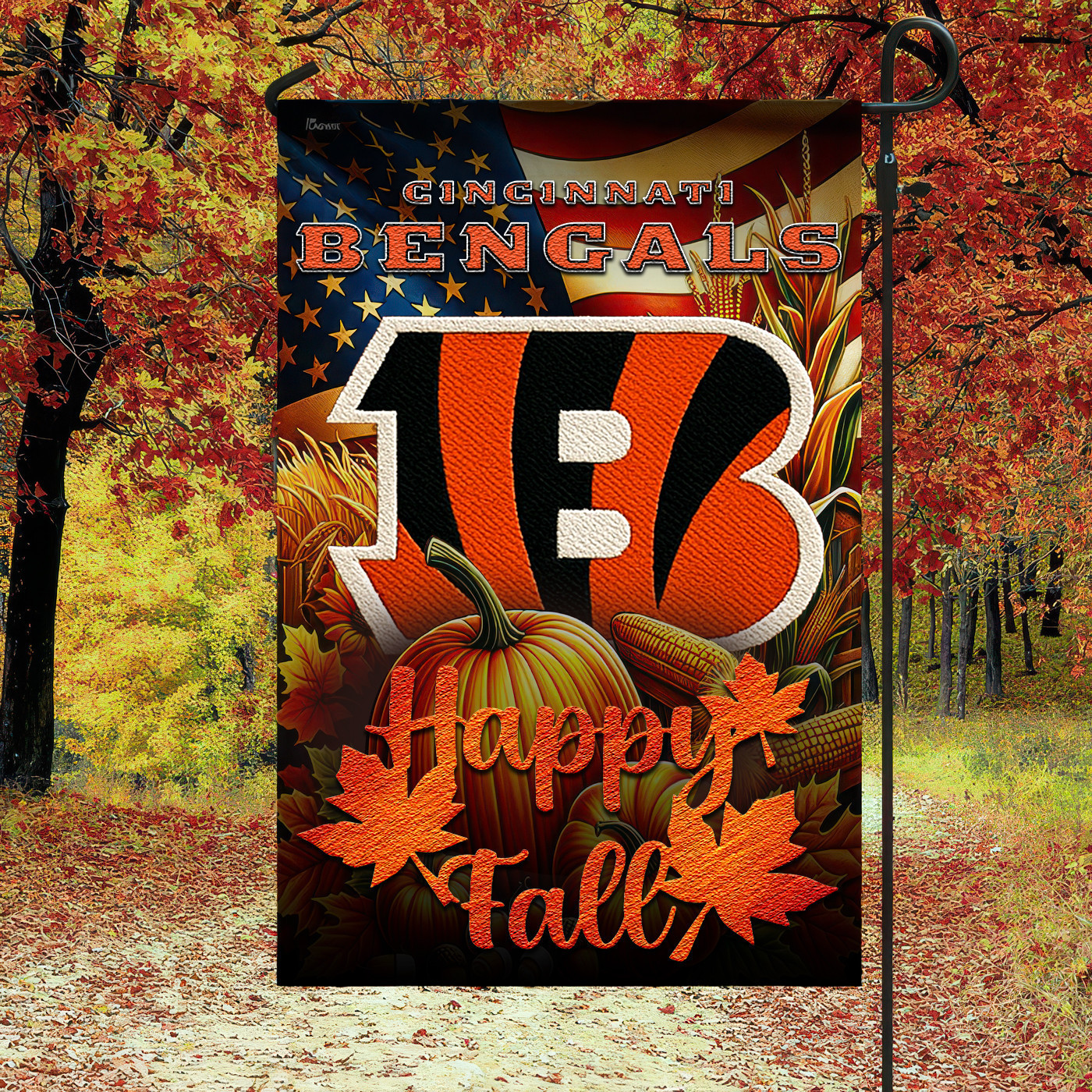 Cincinnati Bengals | Premium NFL Happy Fall Flag TD