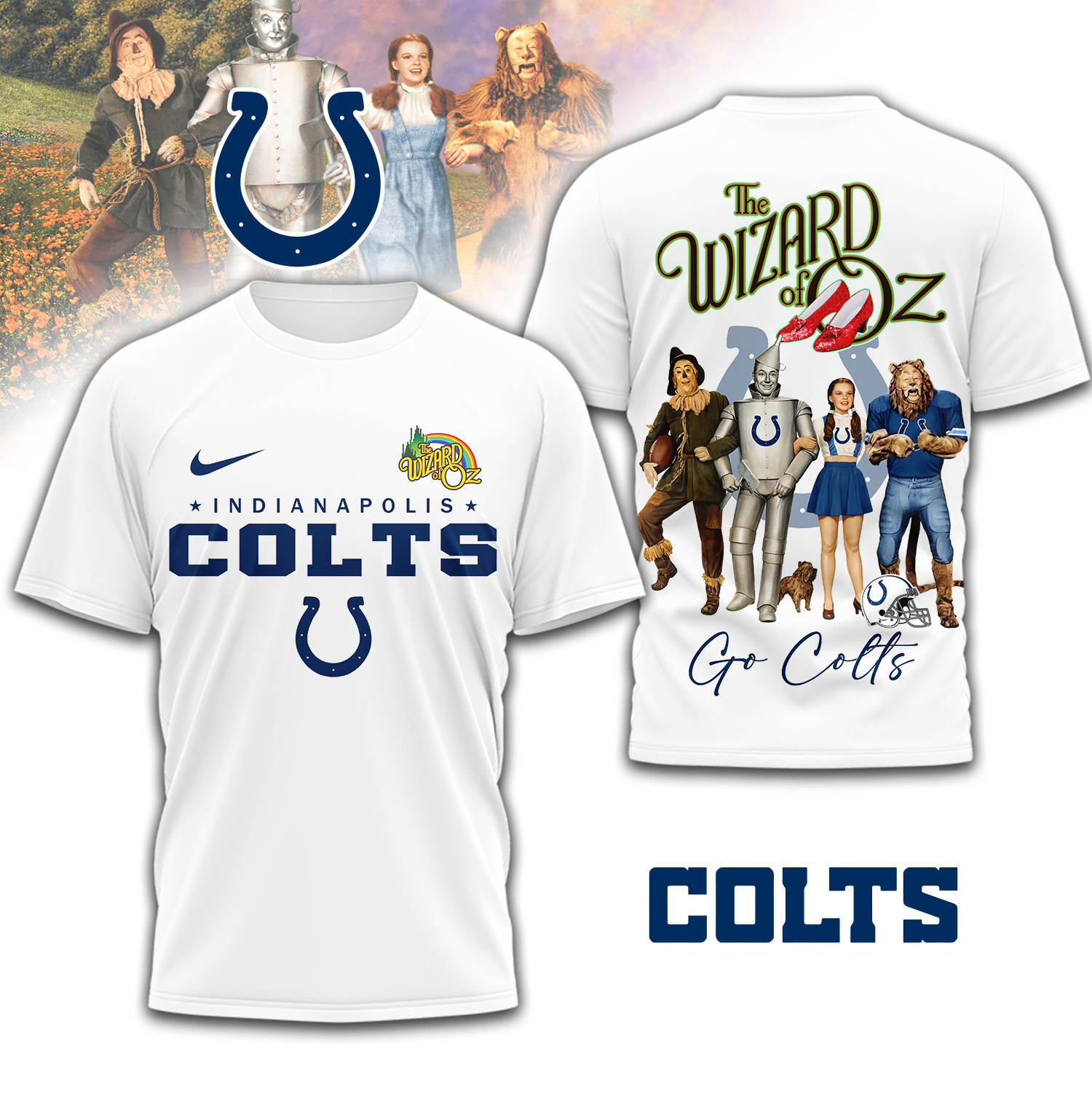 Indianapolis Colts | Premium NFL The Wizard Of Oz 3D Shirt TD