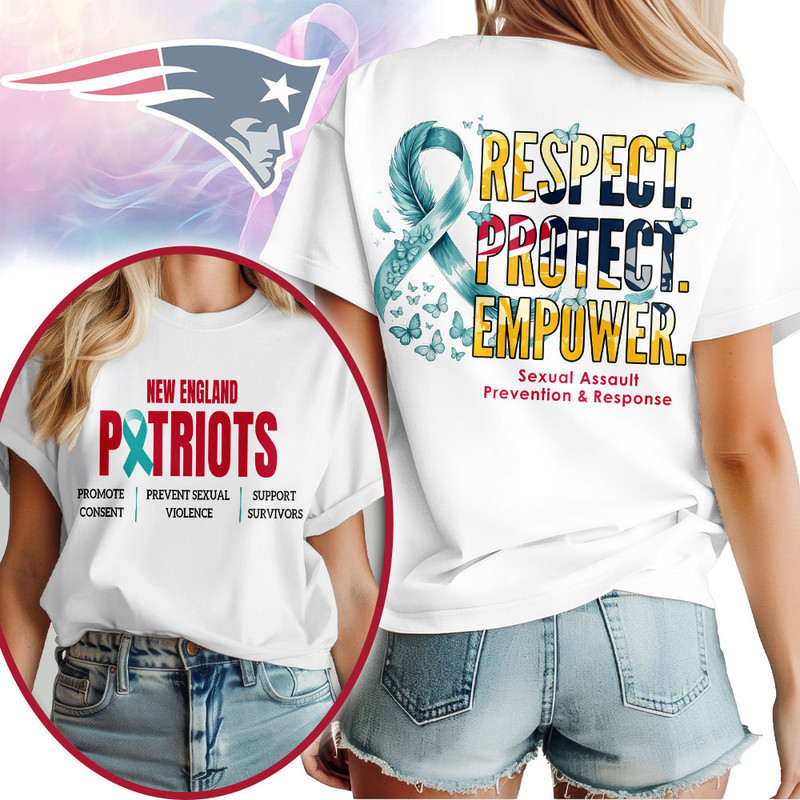 New England Patriots | Premium NFL SA Prevention Month 3D Shirt HY