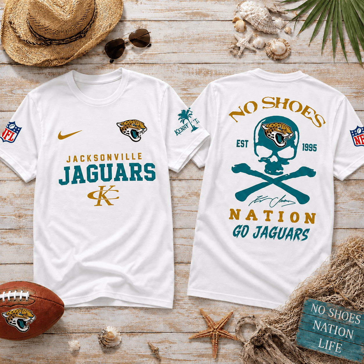 Jacksonville Jaguars| Premium NFL No Shoes Nation Fan 3D Shirt NY