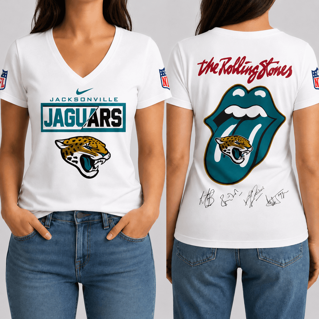 Jacksonville Jaguars | Premium NFL Rock 'n' Roll Spirit T-Shirt TD