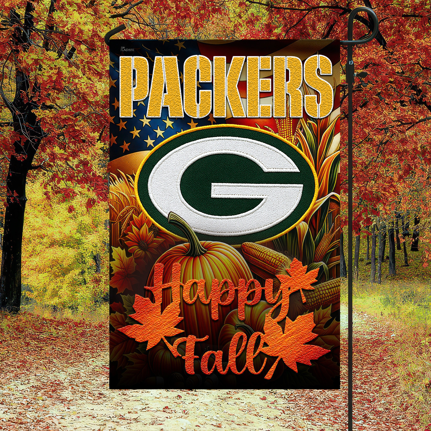 Green Bay Packers | Premium NFL Happy Fall Flag TD