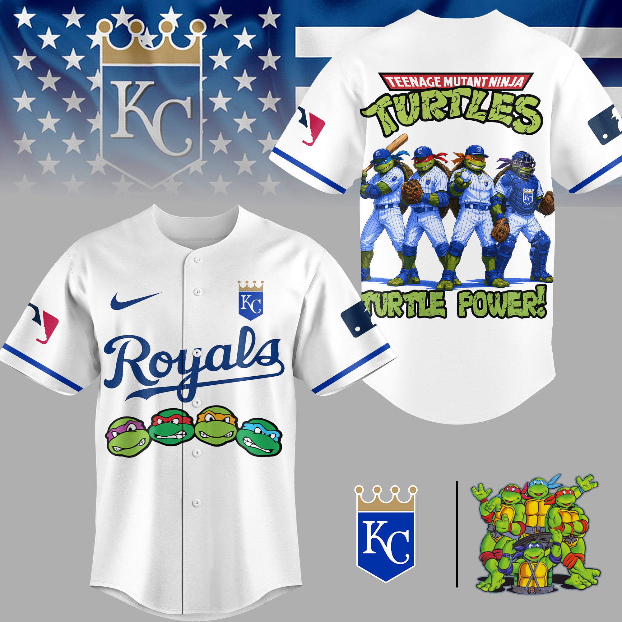 Kansas City Royals | Premium MLB Teenage Mutant Ninja Turtles Jersey TD