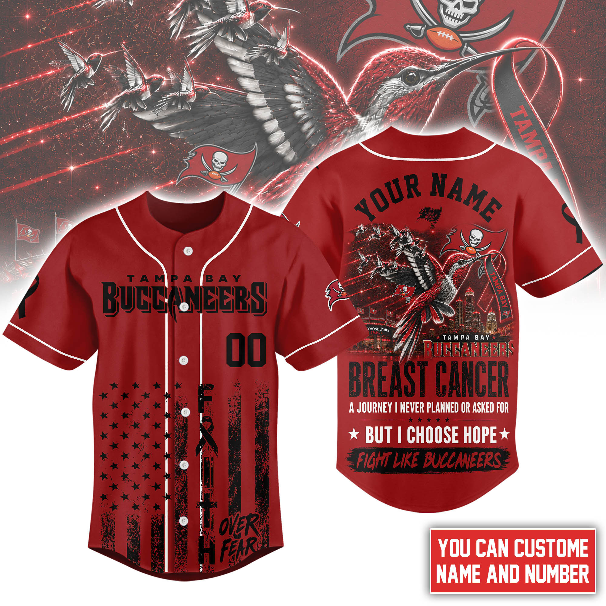 Tampa Bay Buccaneers | Premium NFL Hope Over Fear Jersey NTH1