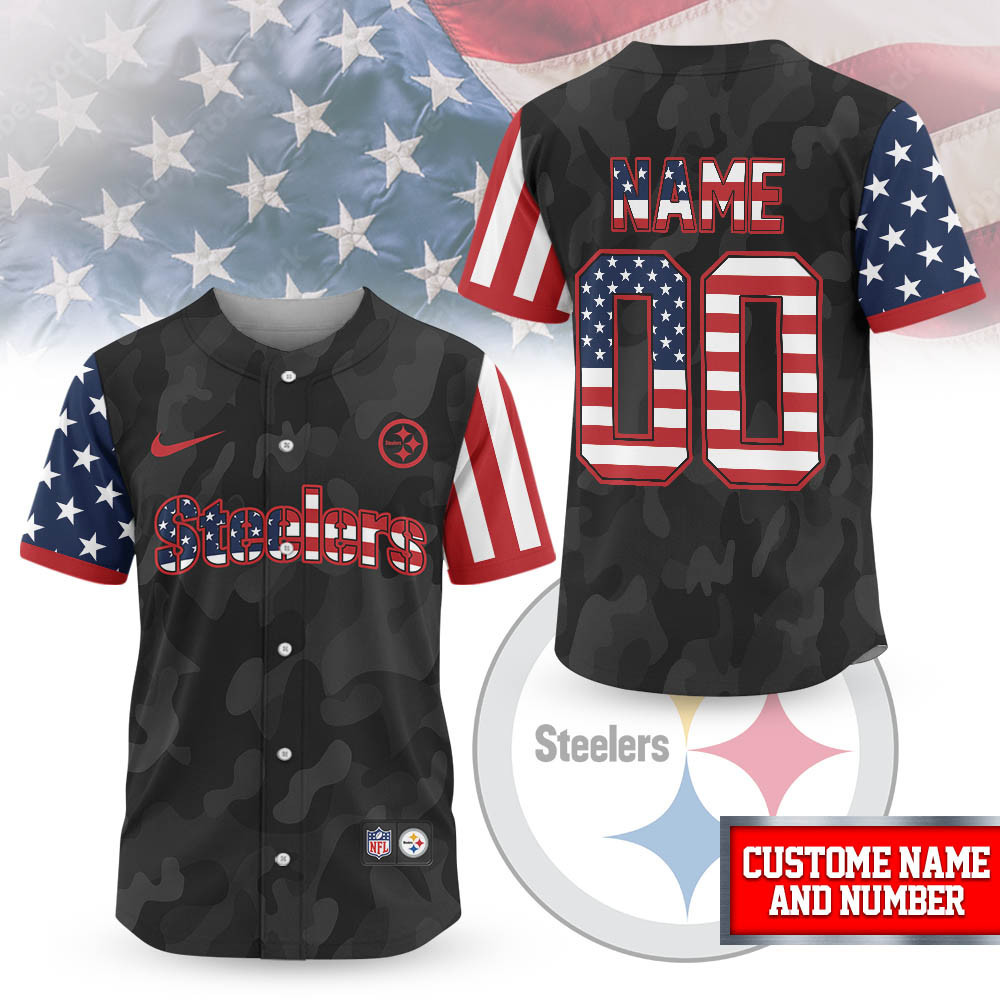 Pittsburgh Steelers | Premium NFL American Pride Custom Jersey Shirt NTH1