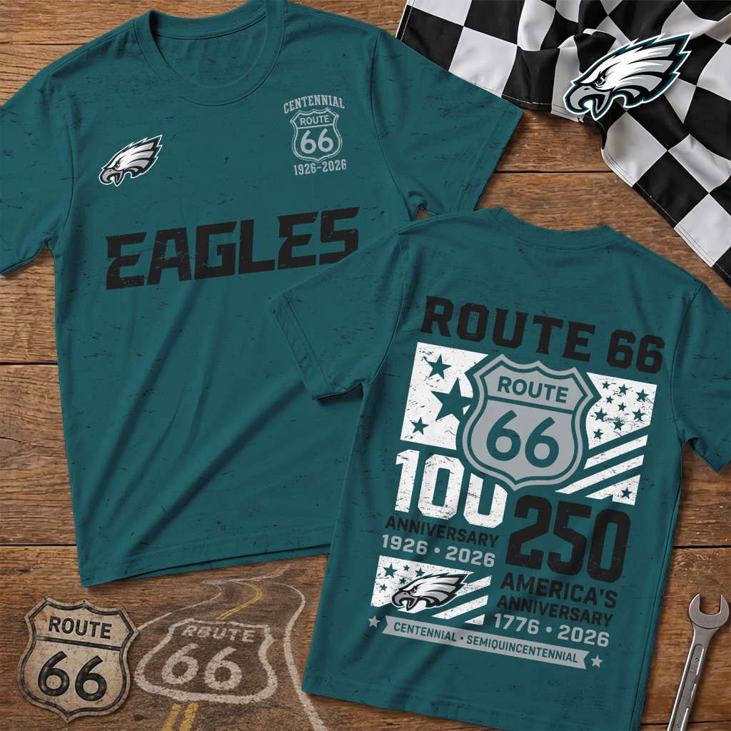 Philadelphia Eagles | Premium NFL Route 66 Centennial T-Shirt TD