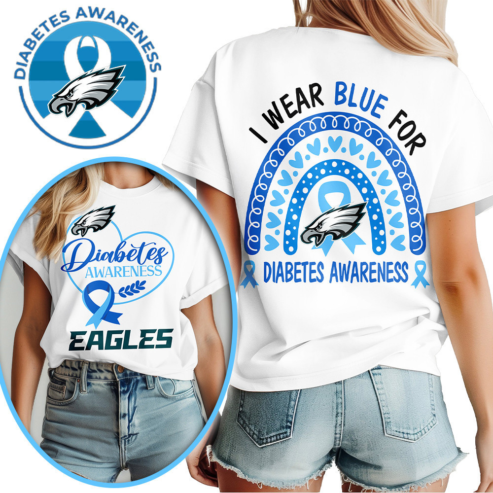 Philadelphia Eagles | Premium NFL Diabetes Awareness 3D Shirt HI