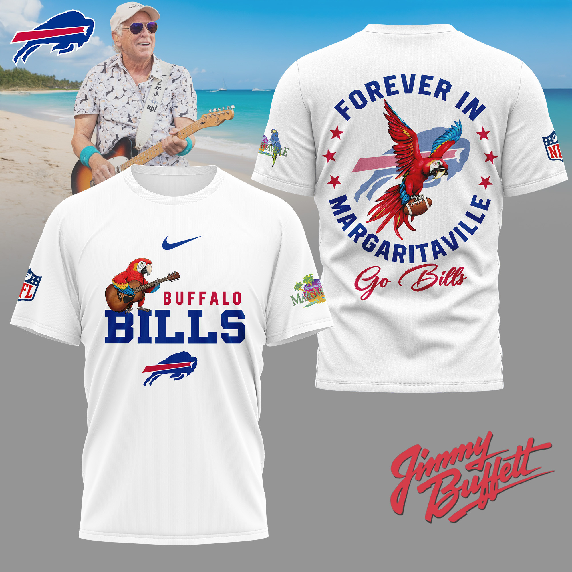 Buffalo Bills | Premium NFL Forever in Margaritaville 3D Shirt NY