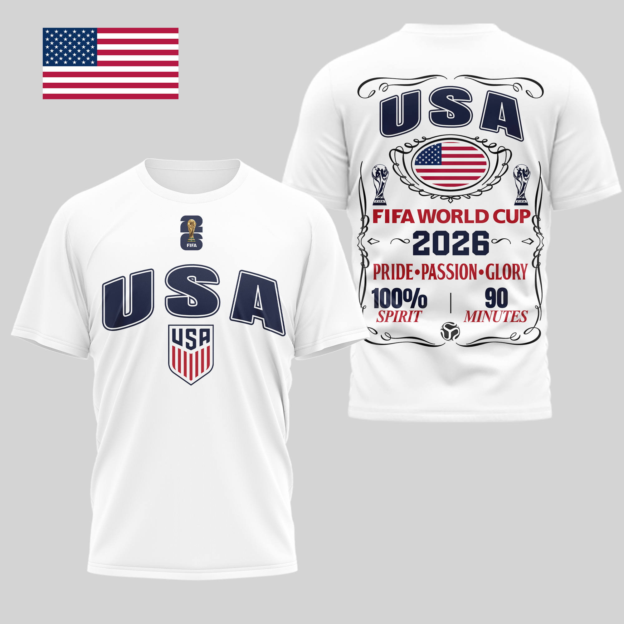United States | Premium WC26 Pride Passion Glory 3D Shirt PBXAS18