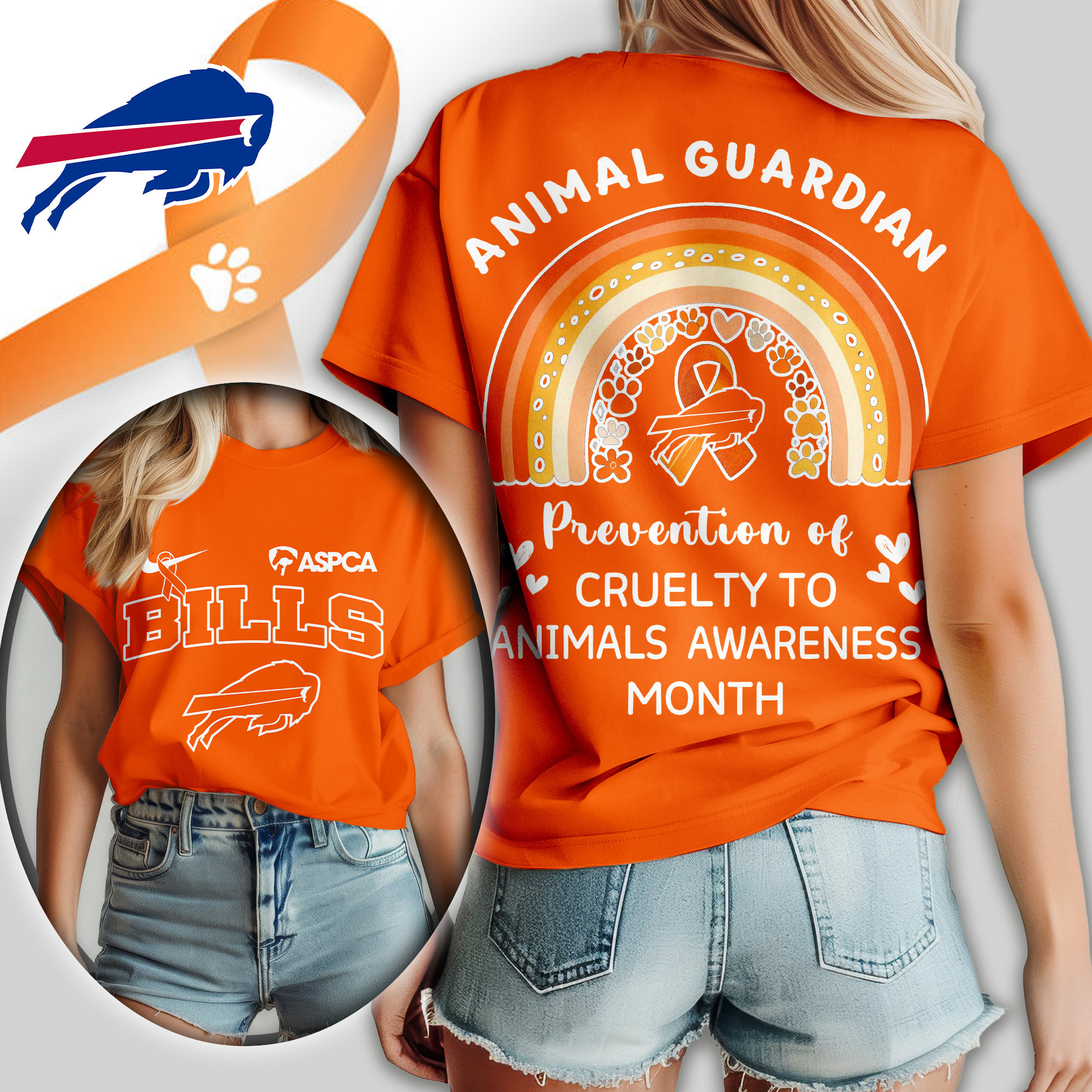 Buffalo Bills | Premium NFL Animal Guardian Women Shirt TD