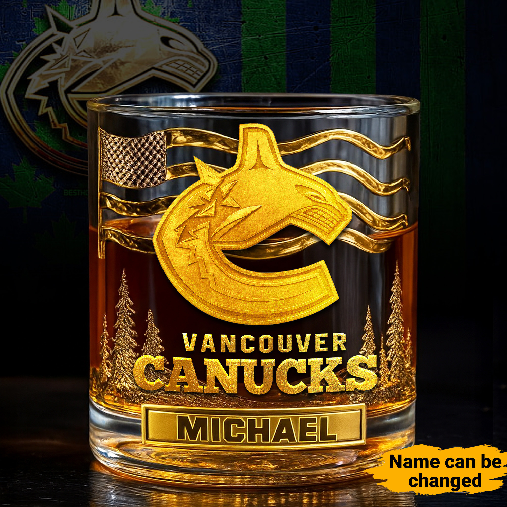 Vancouver Canucks | NHL Whiskey Glass TD